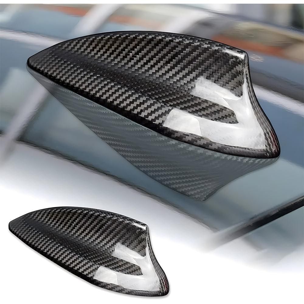 YDSSTORE Carbon Fiber Car Shark Fin Antenna Cover Radio Signal Base Sticker for BMW F22 F87 M2 F30 F35 F80 M3 G20 F32 F36 F82 M4 G30 G38 F90 M5 G11 G12 Accessories (Black)-autoydsstore
