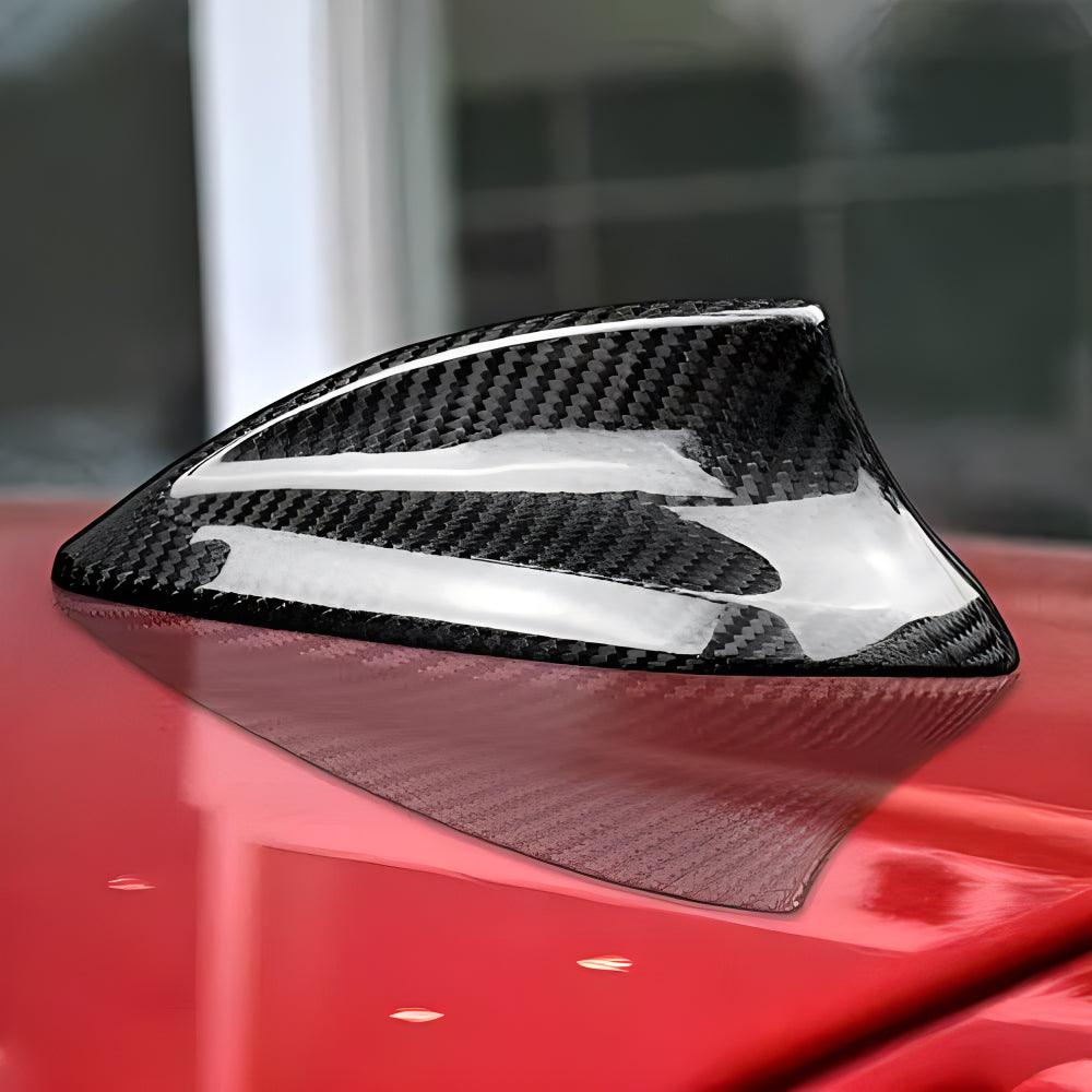 YDSSTORE Carbon Fiber Car Shark Fin Antenna Cover Antenna Toppers Sticker for BMW F20 F21 F52 F45 F46 F31 F34 GT G31 G32 GT F48 F49 F39 G01 G08 G02 F15 F85 G05 F16 F86 G07 Exterior Accessories. Black-autoydsstore