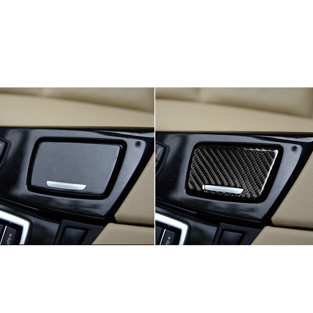 YDSSTORE Compatible Carbon Fiber Ashtray Cover Trim for BMW 5 Series F10 F11 F18 (520i. 528i. 530i. 535d. 535i. 550i) 2011-2017 ( Carbon Fiber. 1PCS)-autoydsstore