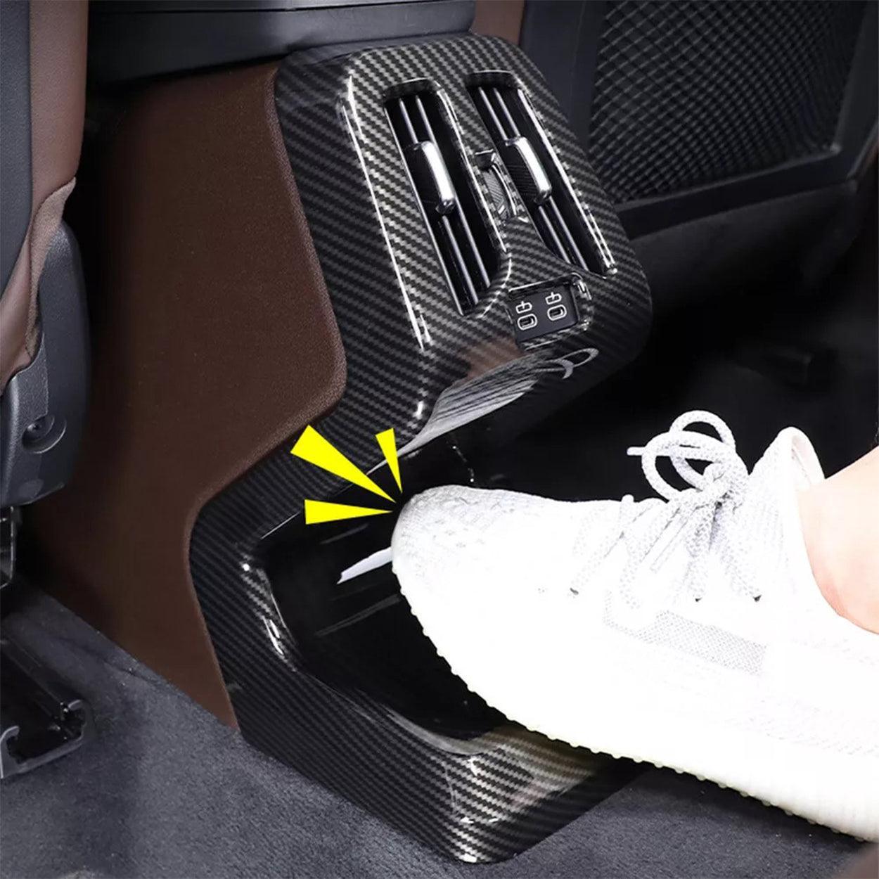 ABS Carbon Fiber  Rear Air Vent Anti-Kick Cover Trim for BMW X1 U11 2023-2024-autoydsstore