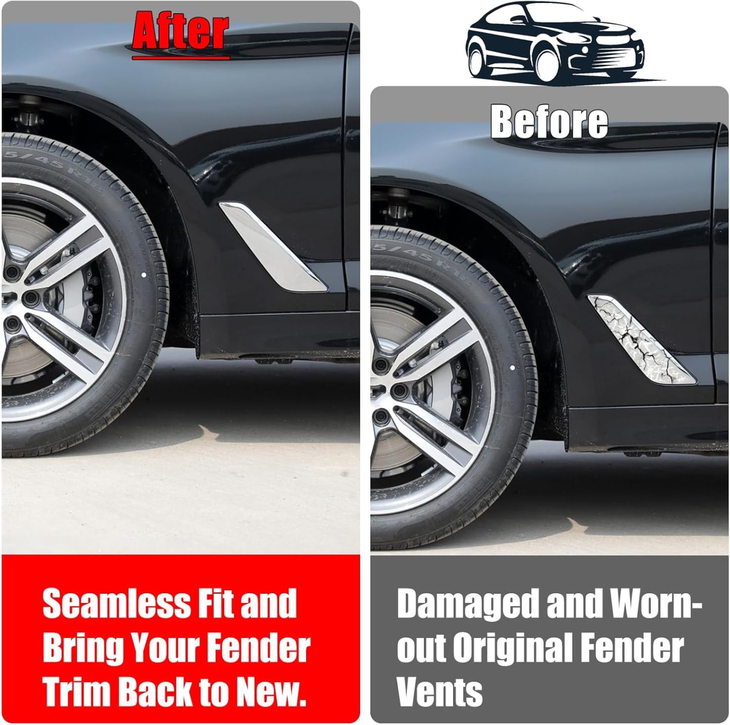 For BMW 5 Series G30/G31 Chrome Fender Vent Covers | 2017-2023 | YDSSTORE