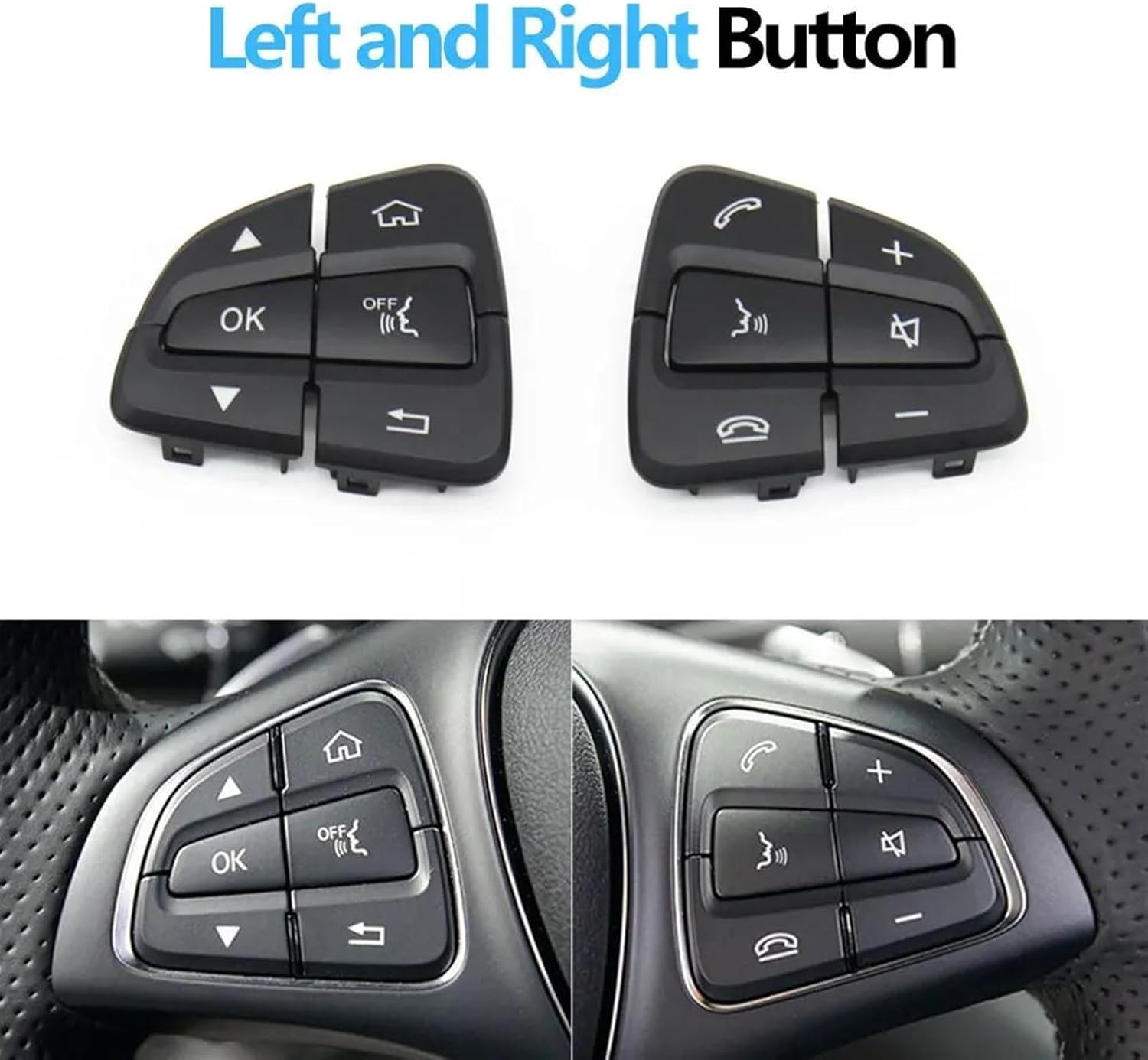 Commutateu Volant Multifo Compatible avec Mercedes pour Benz Classe V pour AMG GT W448 W190 W447 Boutons Et Assemblage De Commande De Volant Multifonctions pour Voiture(Button.Set)