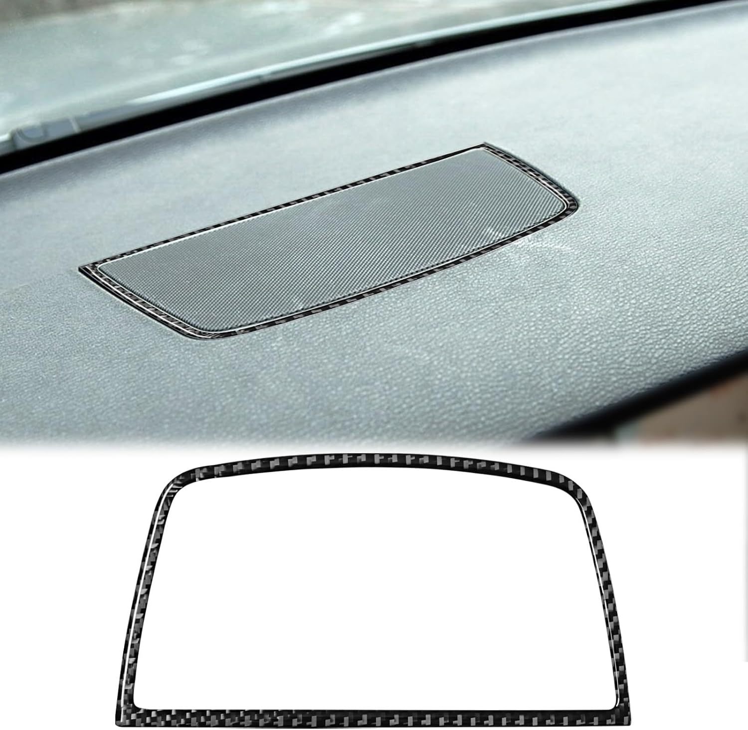 YDSSTORE Carbon Fiber Center Console Dashboard Horn Loudspeaker Frame Cover Trim for BMW X5 X6 E70 E71 (2008-2013) – 1pc Black | Premium Interior Auto Accessories-autoydsstore