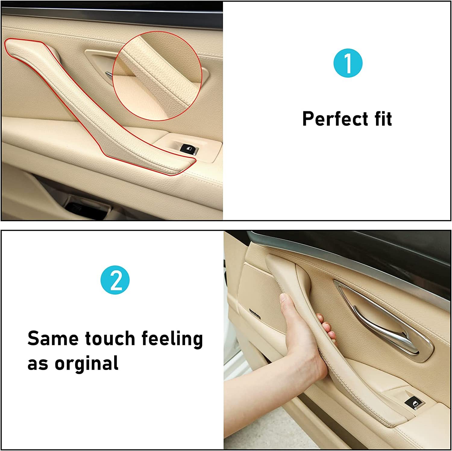 Upgraded For BMW 5 Series Car Door Handle Outer Cover-F10/F11 | Beige-Right | YDSSTORE