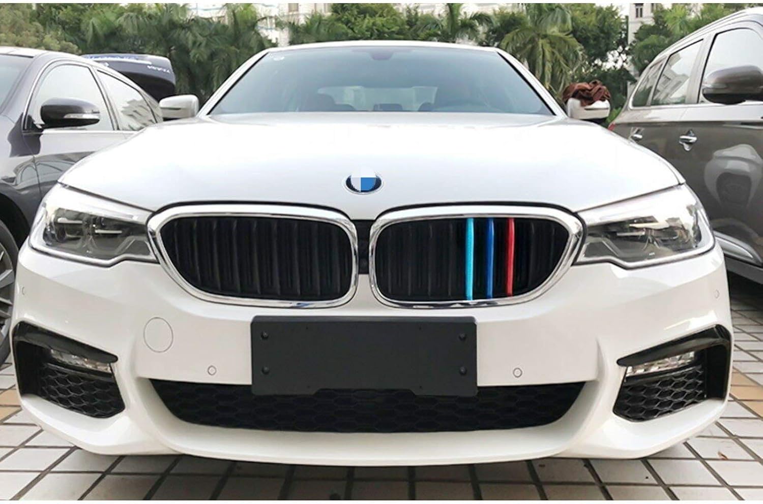 YDSSTORE M-Colored Tri Grille Insert Trim Strips for BMW 6 Series GT G32 (2018-2020) | Compatible with 9-Beam Front Kidney Grilles-autoydsstore