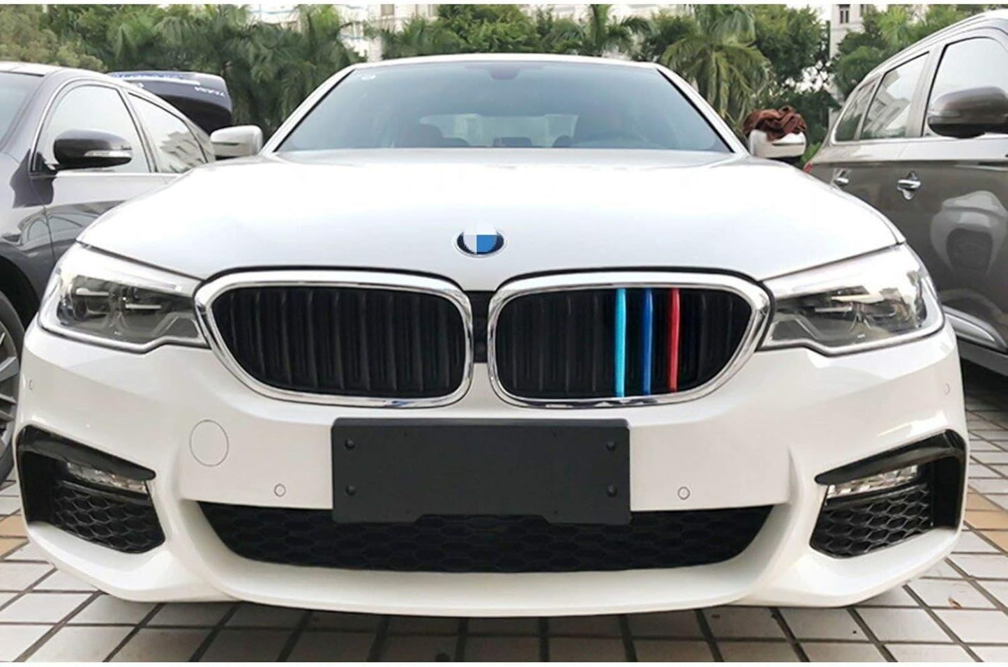 YDSSTORE M-Colored Tri Grille Insert Trim Strips for BMW 6 Series GT G32 (2018-2020) | Compatible with 9-Beam Front Kidney Grilles-autoydsstore