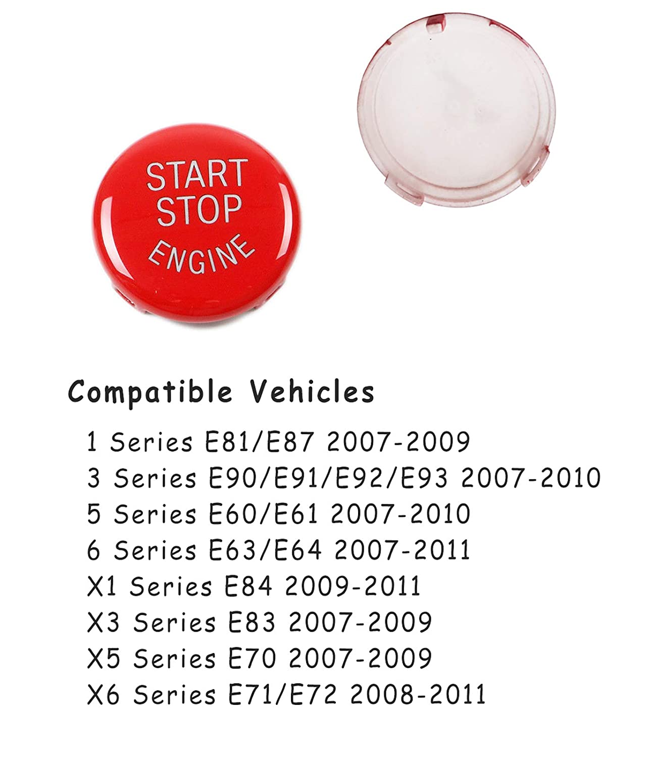 Modified For BMW E-Chassis Red Start Stop Button Covers | YDSSTORE