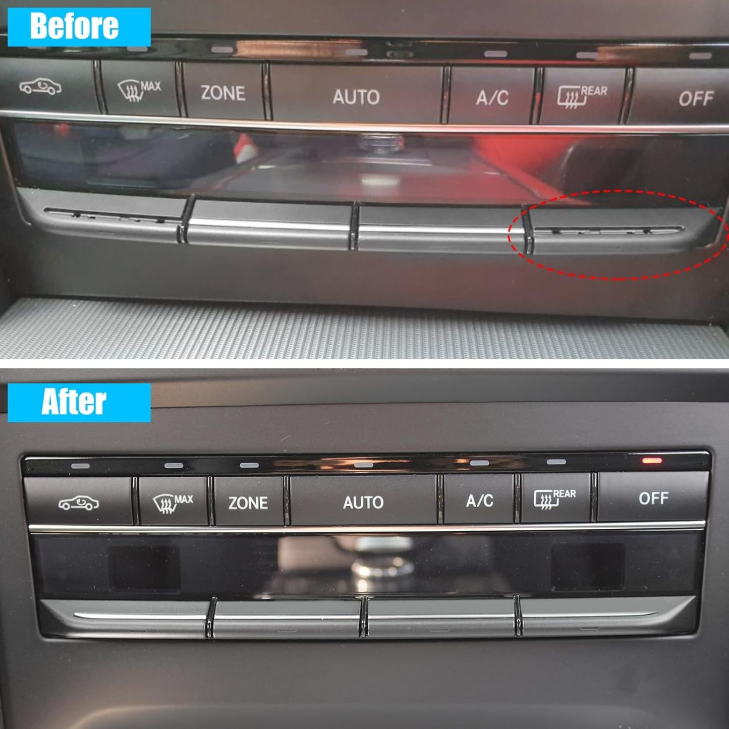 For Mercedes Benz AC Button Trim E Class W212 (Matte) | YDSSTORE