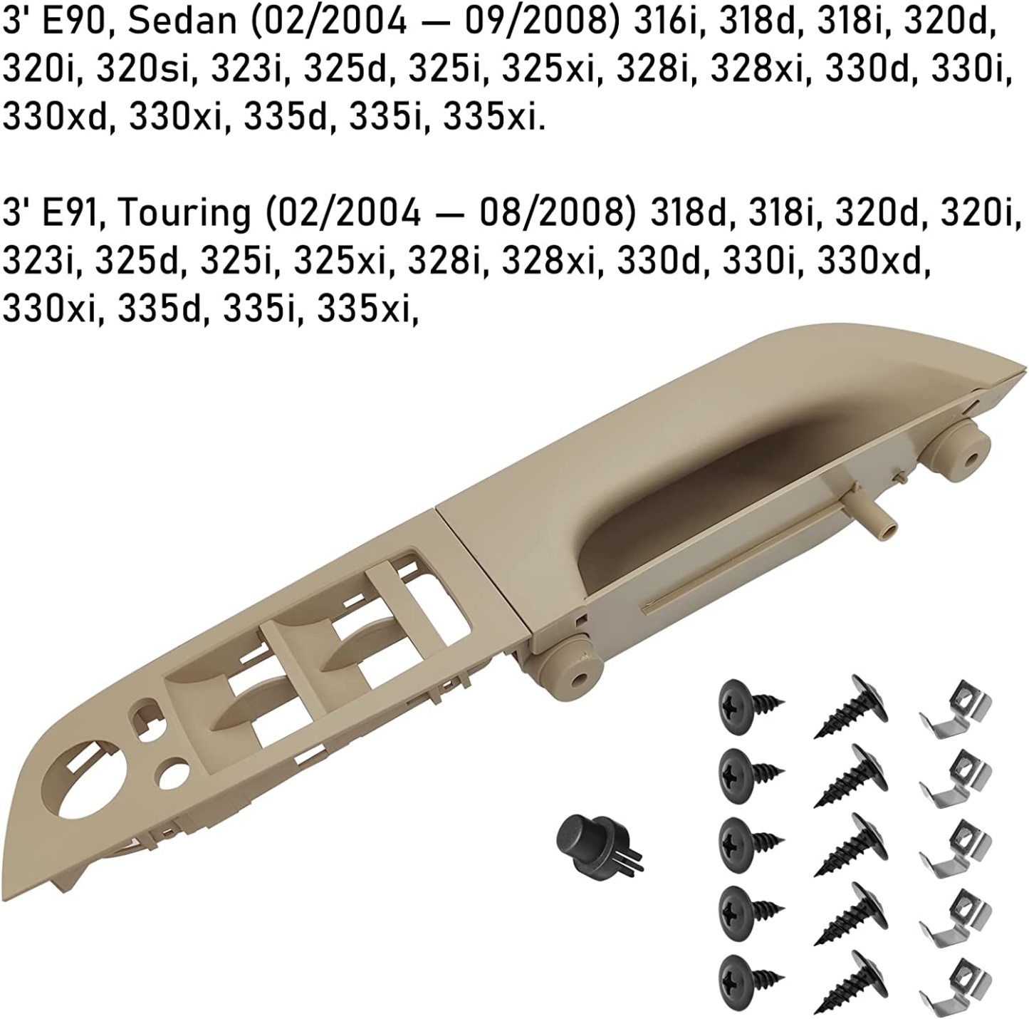 Modified For BMW 3 Series E90/E91 Window Switch Covers | Beige | YDSSTORE