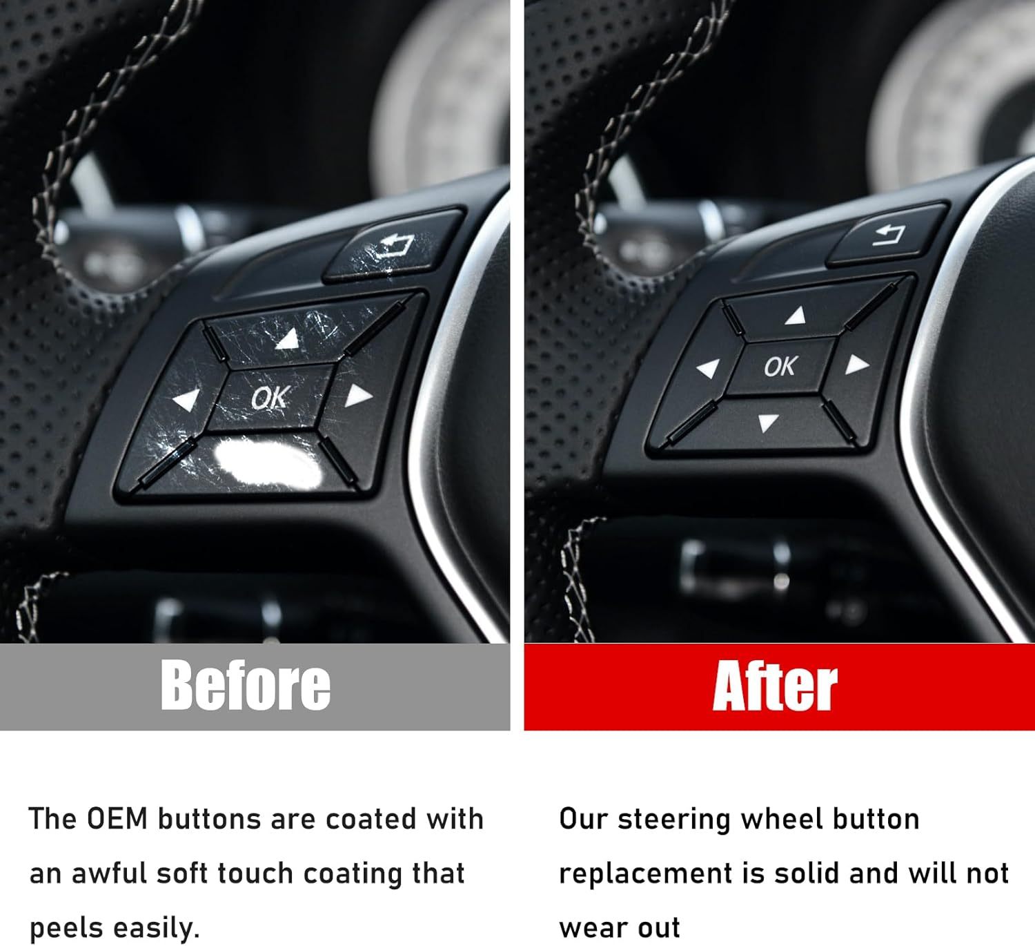 For Mercedes Benz Steering Wheel Buttons Replacement A B C E GLK CLA CLS SLK SLC | YDSSTORE