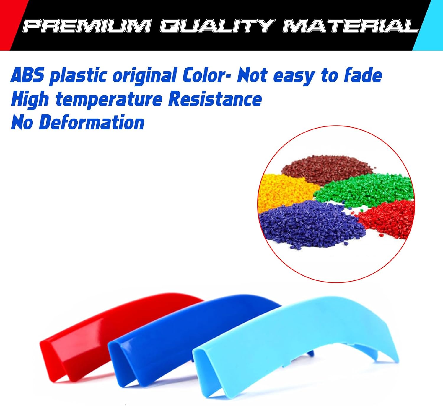 YDSSTORE M-Colored Tri Grille Insert Trim Strips for BMW 3 Series F30 & 4 Series F32 (2012-up. 2014-up) | Compatible with Standard Chrome Kidney Grilles | 11-Beam Front Grille | Easy Clip-on Installation-autoydsstore