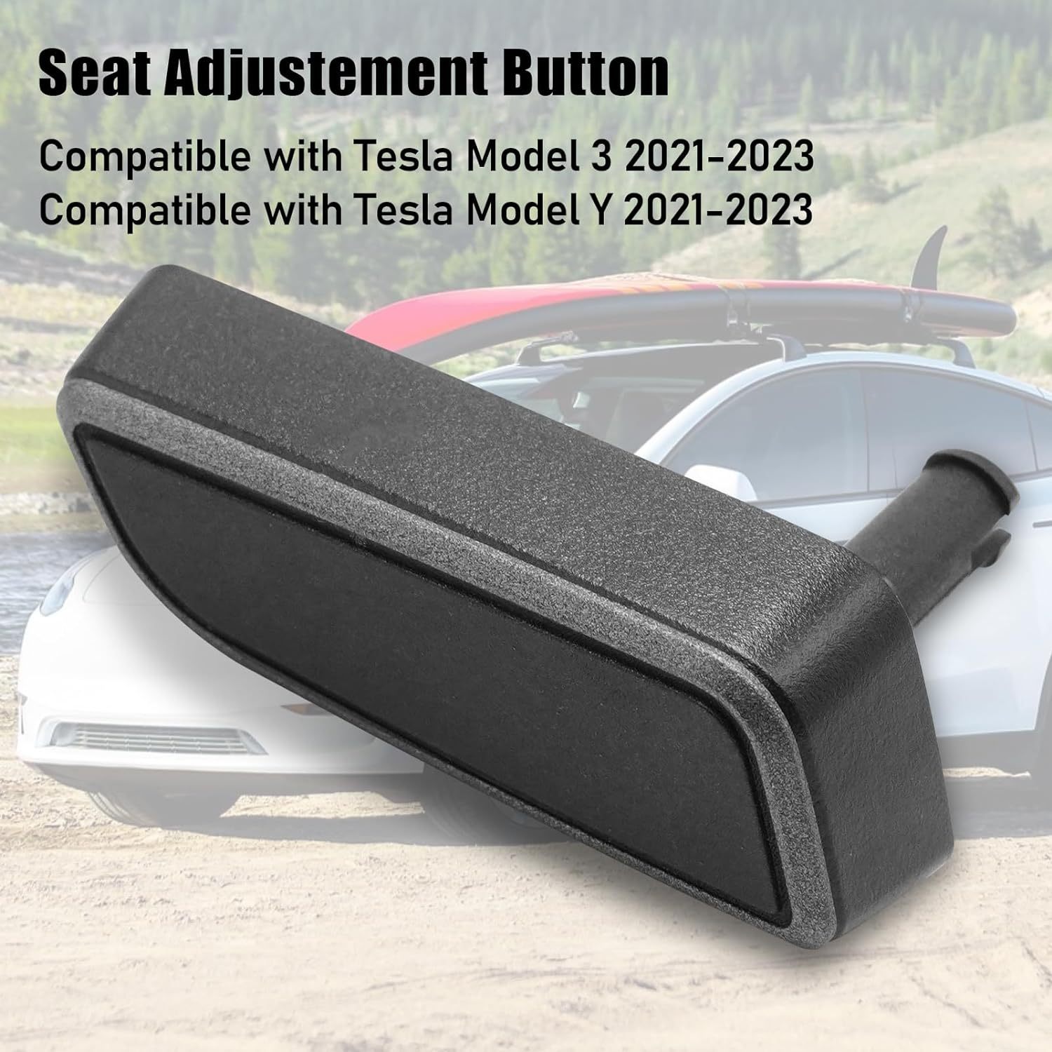 YDSSTORE Compatible with Tesla Model 3/Y Seat Adjustment Button 2021 2022 2023. Left Driver Side Backrest Adjust Button Cover for Model 3 Model Y Seat Adjust Button 1098841-01-E.Power Seat Switch Button-autoydsstore