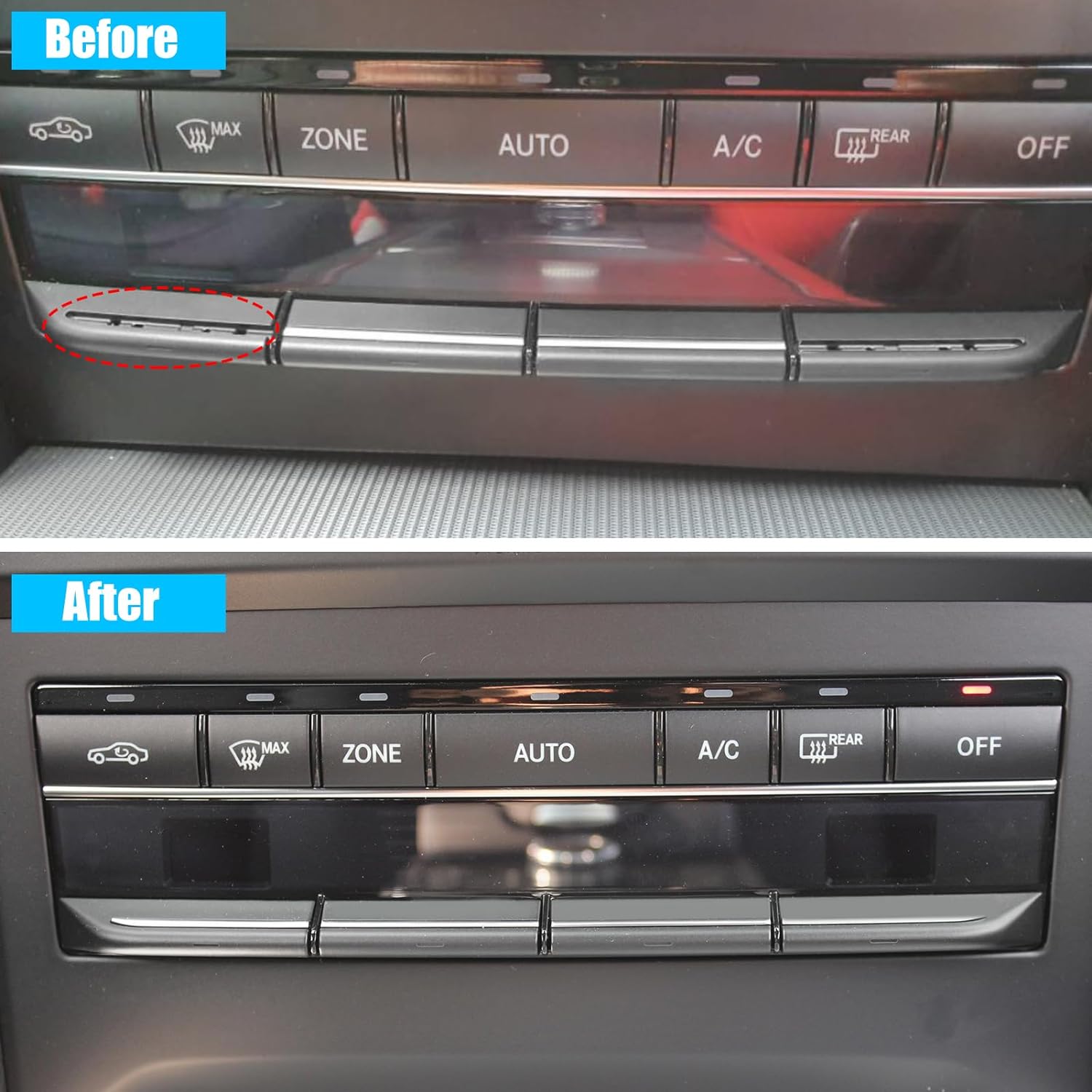 For Mercedes Benz AC Button Trim E Class W212 Sliver (Matte) | YDSSTORE