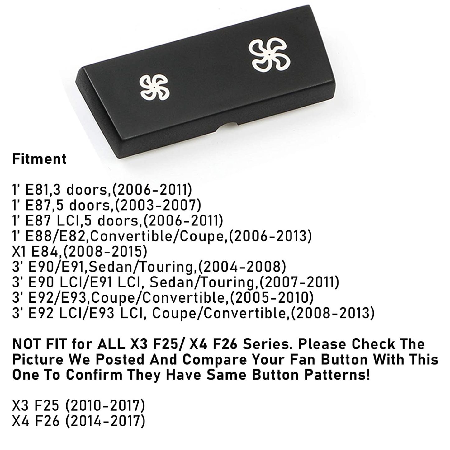 For BMW 1'/3'/X1/X3/X4 Series A/C Climate Control Button Covers | YDSSTORE