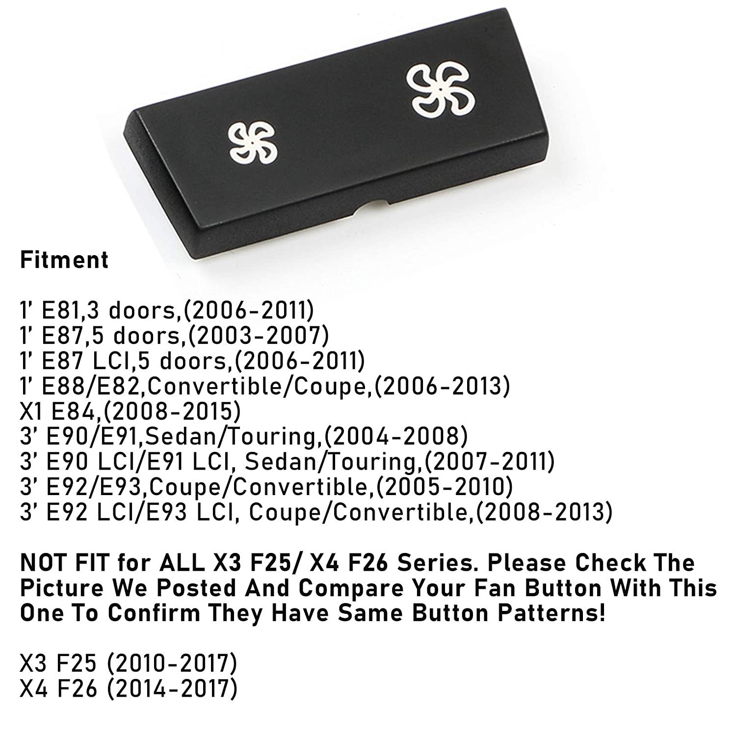 For BMW 1'/3'/X1/X3/X4 Series A/C Climate Control Button Covers | YDSSTORE