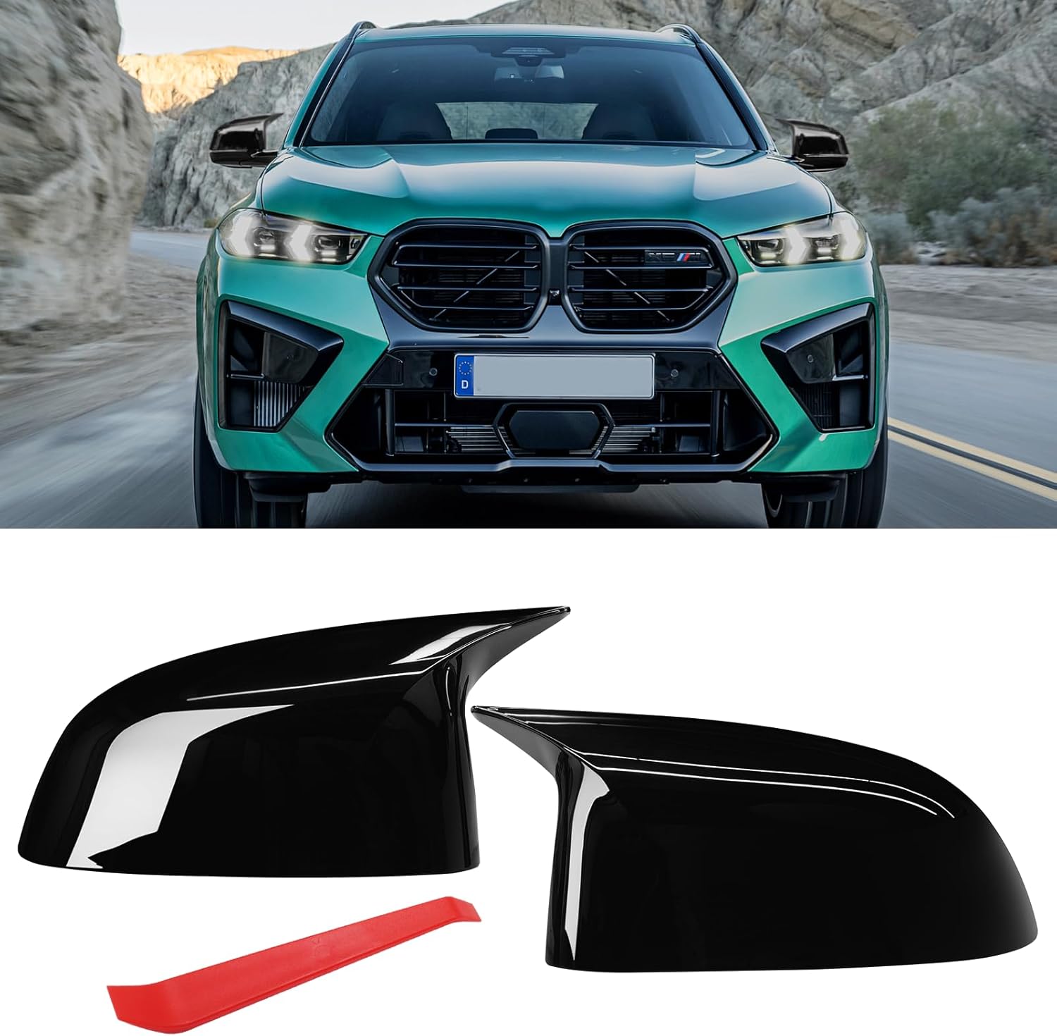 For BMW M Style Glossy Black Mirror Covers | X3 G01/X4 G02/X5 G05/X7 G07/X6 G06 | 2019-2024 | YDSSTORE-autoydsstore