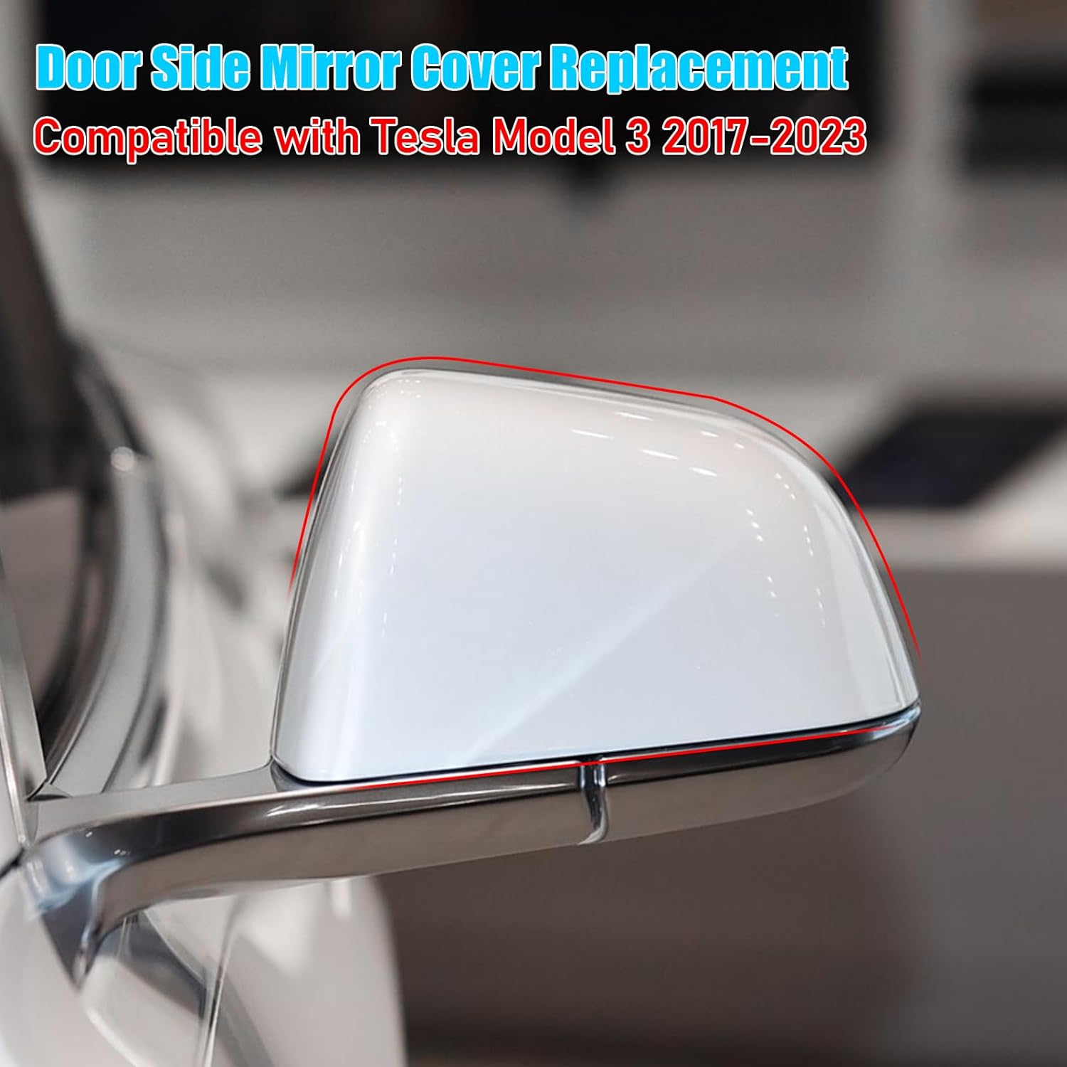 YDSSTORE Compatible with Tesla Model 3 Side Mirror Cover Replacement 2017 2018 2019 2020 2021 2022 2023. Driver Side Rear View Mirror Cover. Door Wing Mirror Cover Caps for Model 3 Accessories(White)-autoydsstore