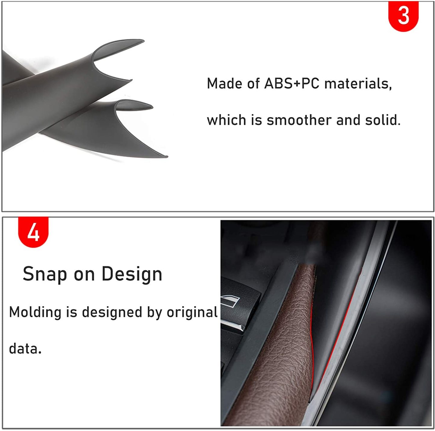 Modified For BMW 3/4 Series Car Door Handle-F30/F31/F32/F36 | Black 2pcs |YDSSTORE