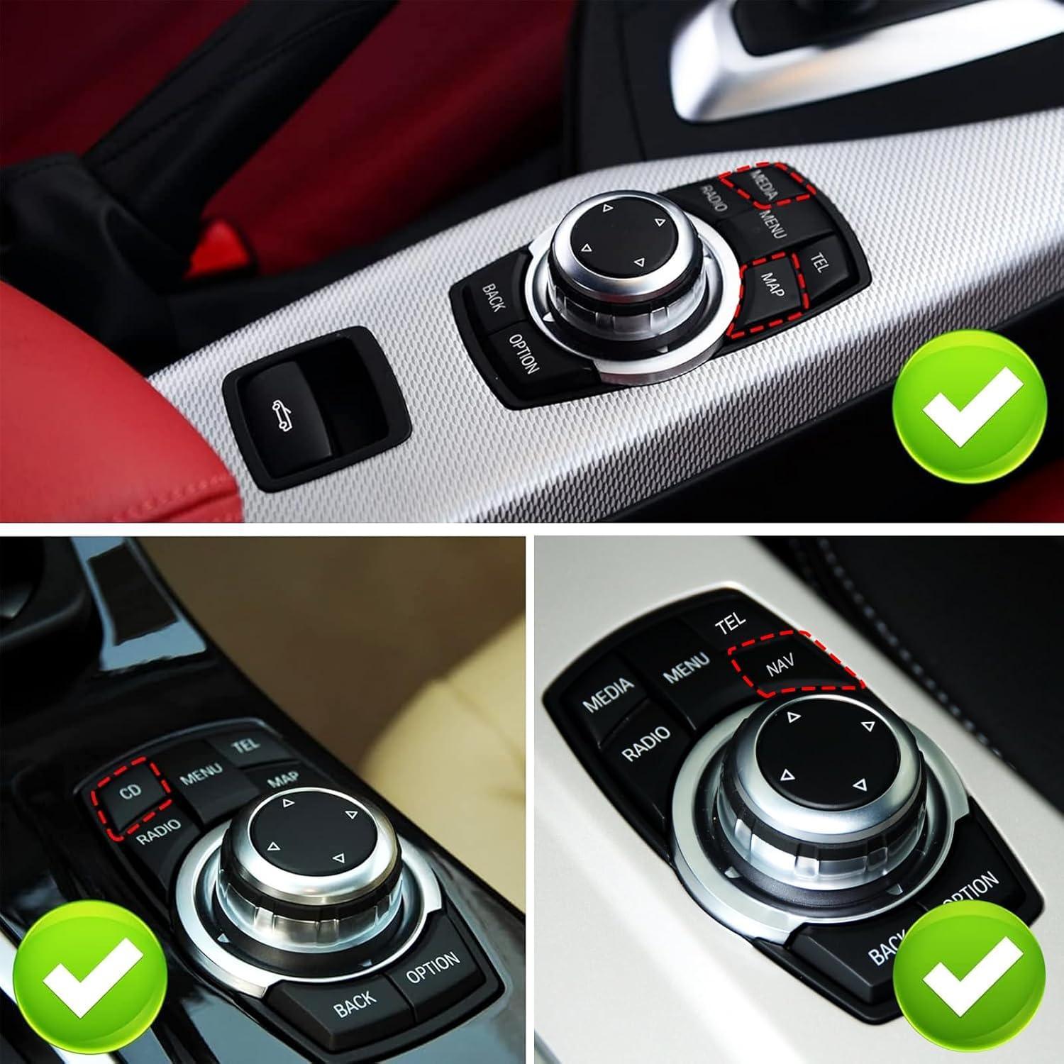 BMW iDrive Multimedia Control Button Replacement  Compatible with 1 Series F20 F21. 2 Series F22 F23 F45 F46. 3 Series F30 F31 F32 F33 F36. 4 Series F32 F33 F36. 5 Series F07 F10 F11. 7 Series F01 F02 F03 F04. X1 F48. X3 F25. X4 F26. X5 F15. X6 F16-autoydsstore