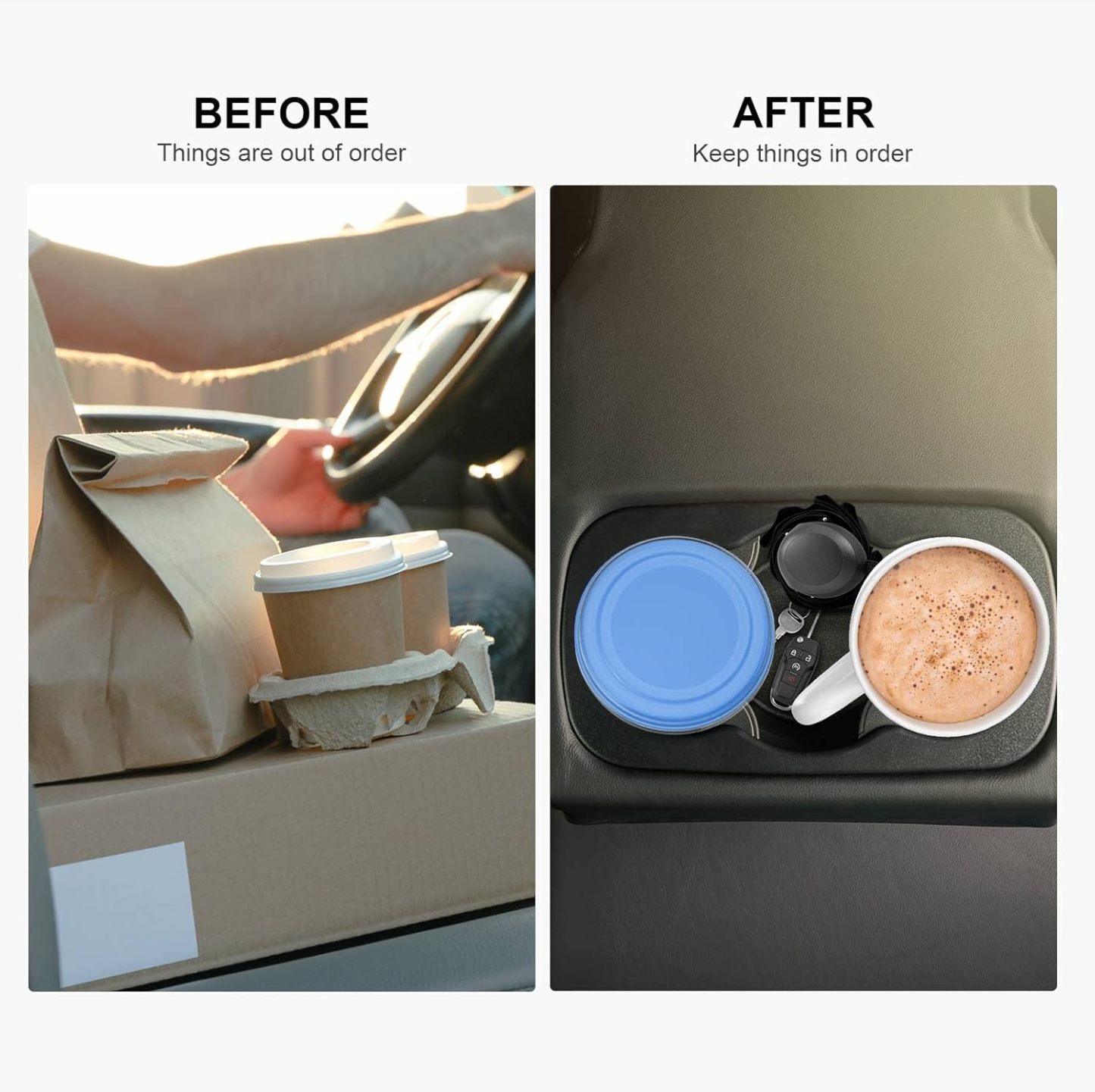 Dual Cup Holder Compatible with Mercedes-Benz W219 Series CLS500 2006-2011 CLS55 AMG 2006 CLS550 CLS63 AMG 2007-2011