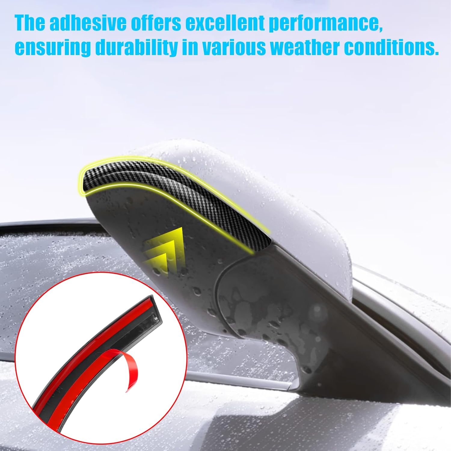 Tesla Model Y Side Mirror Trim Strips (2018-2024) - Anti-Collision Protector | YDSSTORE