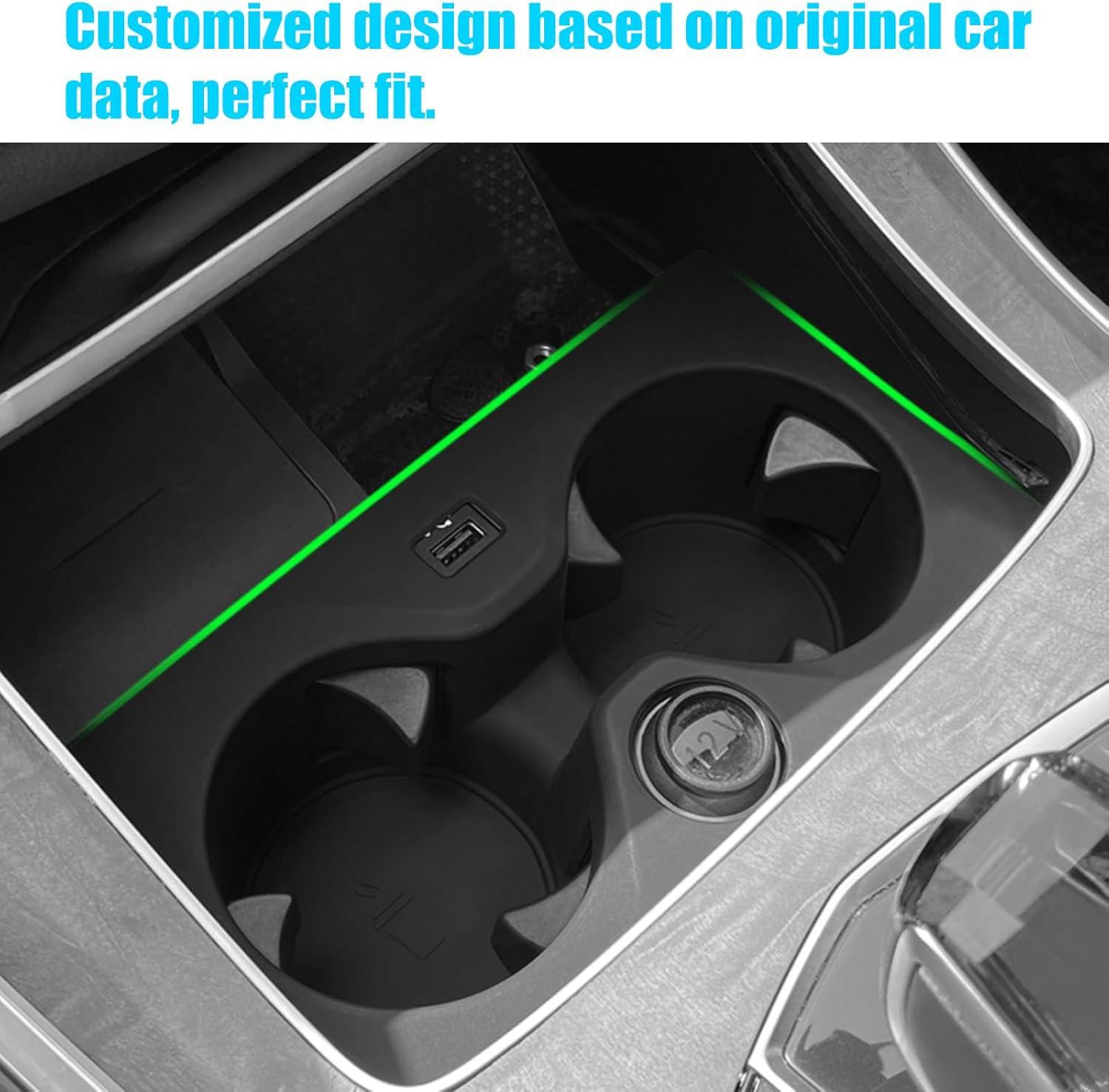 Compatible with BMW Cup Holder Insert for X5 G05. X6 G06. X7 G07 | Silicone Anti-Slip Console Mat (2019-2024)-autoydsstore