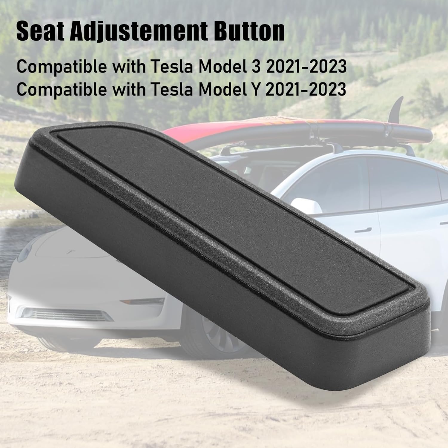 YDSSTORE Compatible with Tesla Model 3/Y Seat Adjustement Button 2021 2022 2023.Driver Side Seat Cushion Forward Button Cover for Model 3 Model Y Seat Adjust Button 1098840-01-D.Power Seat Switch Button-autoydsstore
