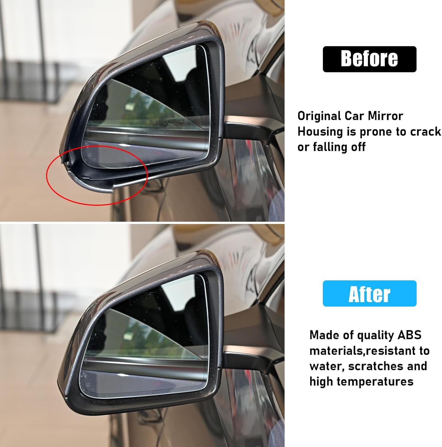 YDSSTORE Compatible with Tesla Model Y Side Mirror Cover Housing 2018 2019 2020 2021 2022 2023. Left Driver Side Rearview Mirror Frame. Door Wing Mirror Frame Cover for Tesla Model Y Accessories-autoydsstore