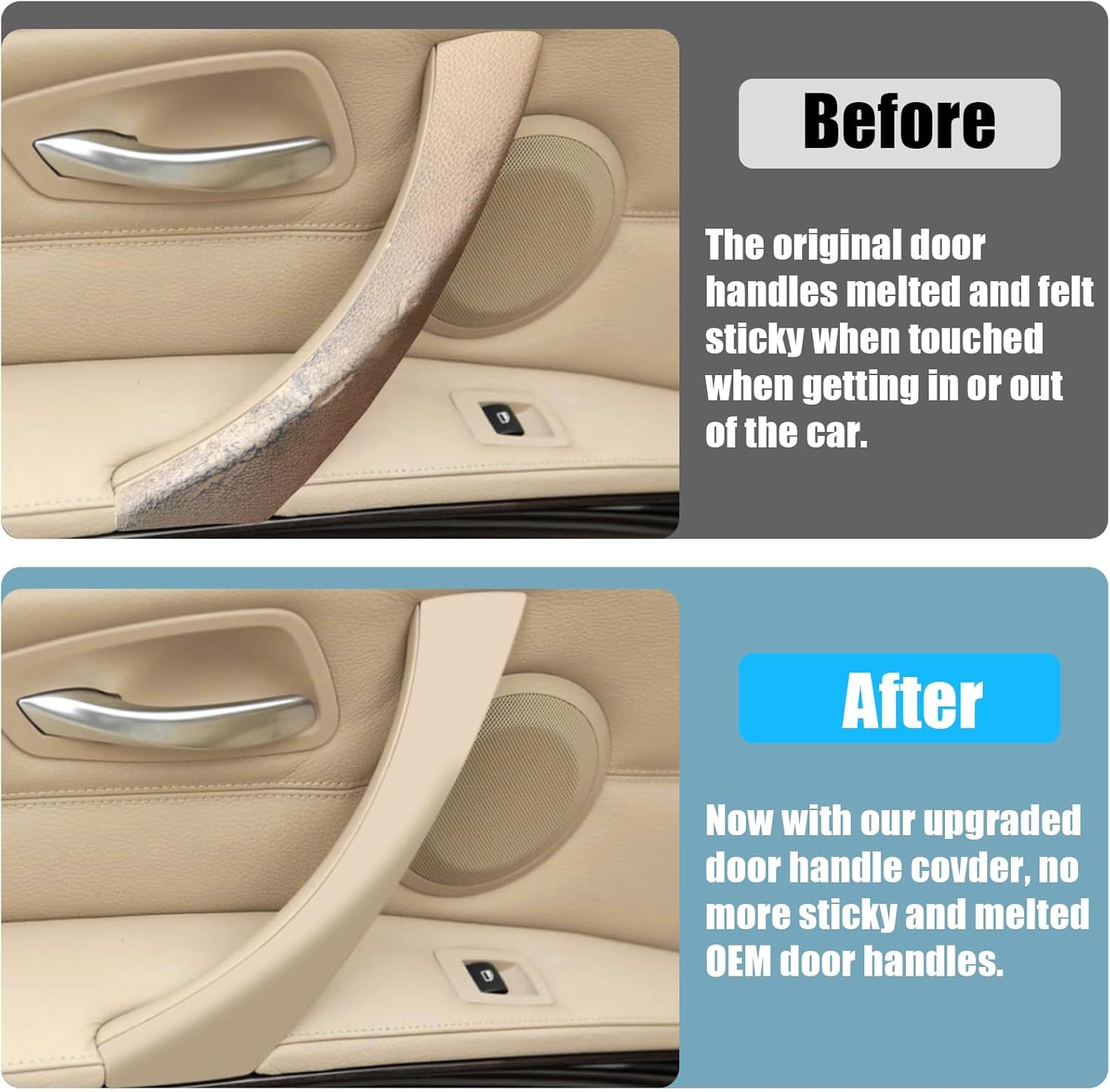 For BMW 3  E90/E91 Door Handle Covers 6PCS  Left and Right Passenger Side |YDSSTORE
