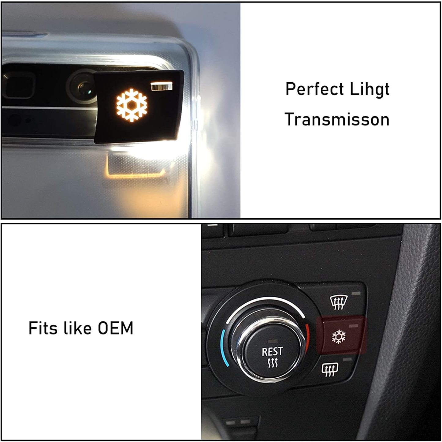Modified For BMW 1'/3'/X1/X3/X4 Snowflake Button Covers | YDSSTORE