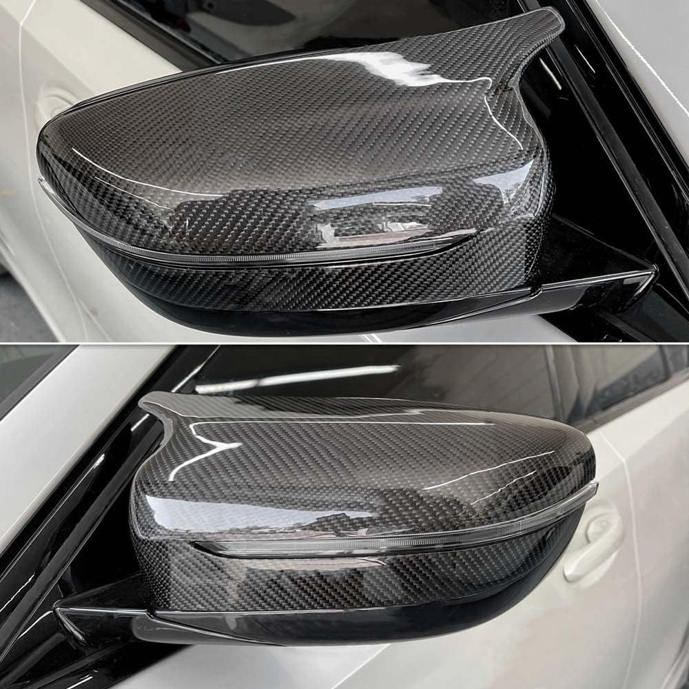YDSSTORE  Dry Carbon Fiber  Mirror Cap Overlays for BMW 3 Series G20. 4 Series G22 G23 G26. 5 Series G30. 6 Series G32. 7 Series G11 G12. 8 Series G14 G15 G16 Mirror Caps (Add-On Style)-autoydsstore