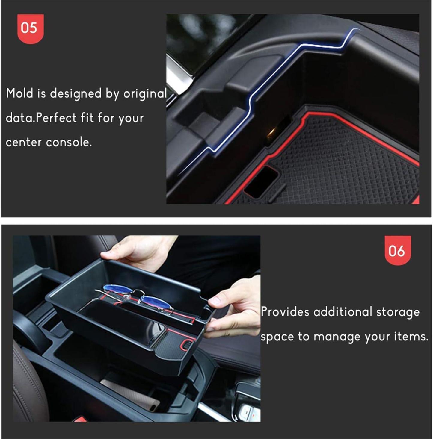 Compatible with BMW X3 G01 (2018-2024) & X4 G02 (2019-2024) | Custom Center Console Organizer