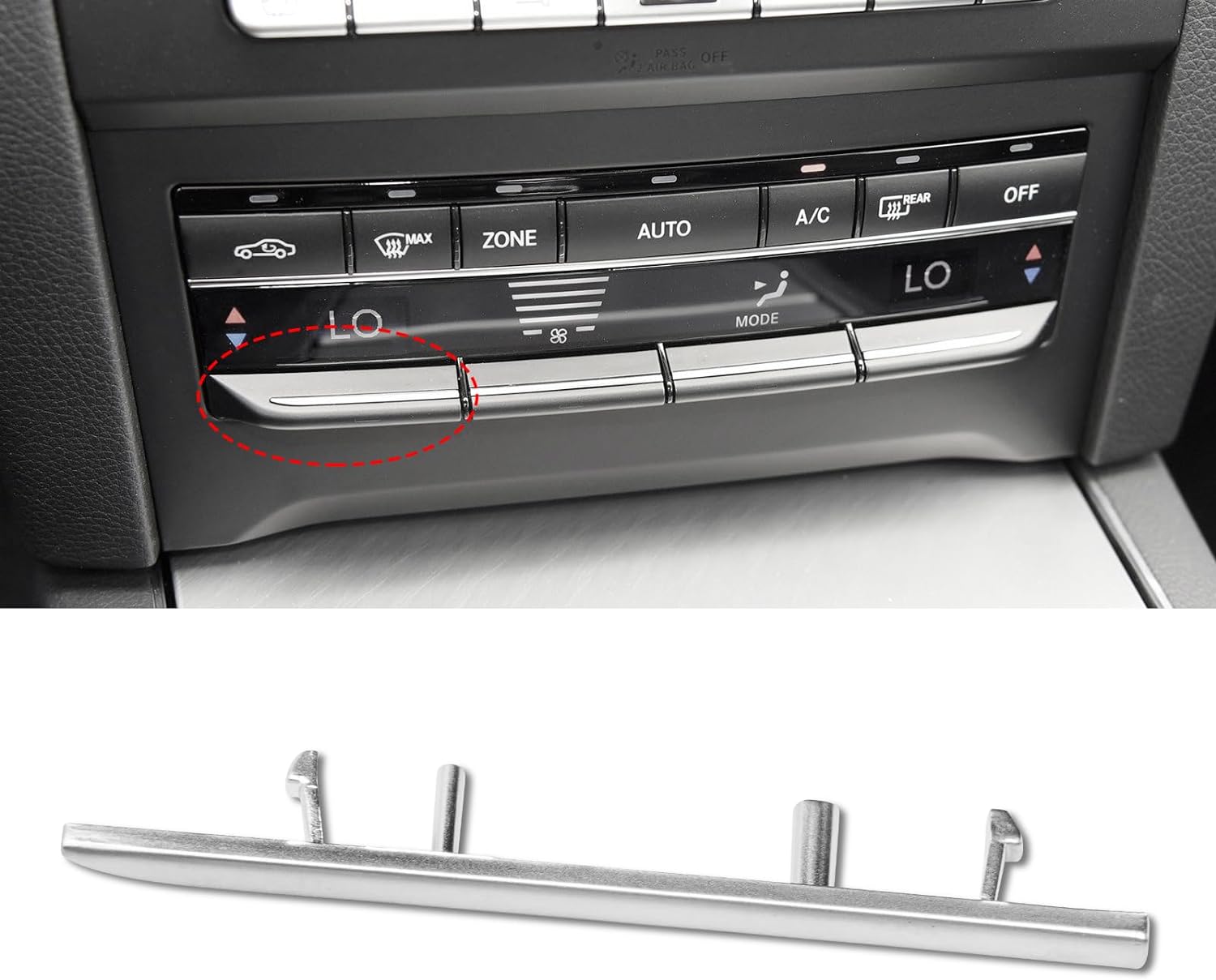 For Mercedes Benz AC Button Trim E Class W212 Sliver (Matte) | YDSSTORE