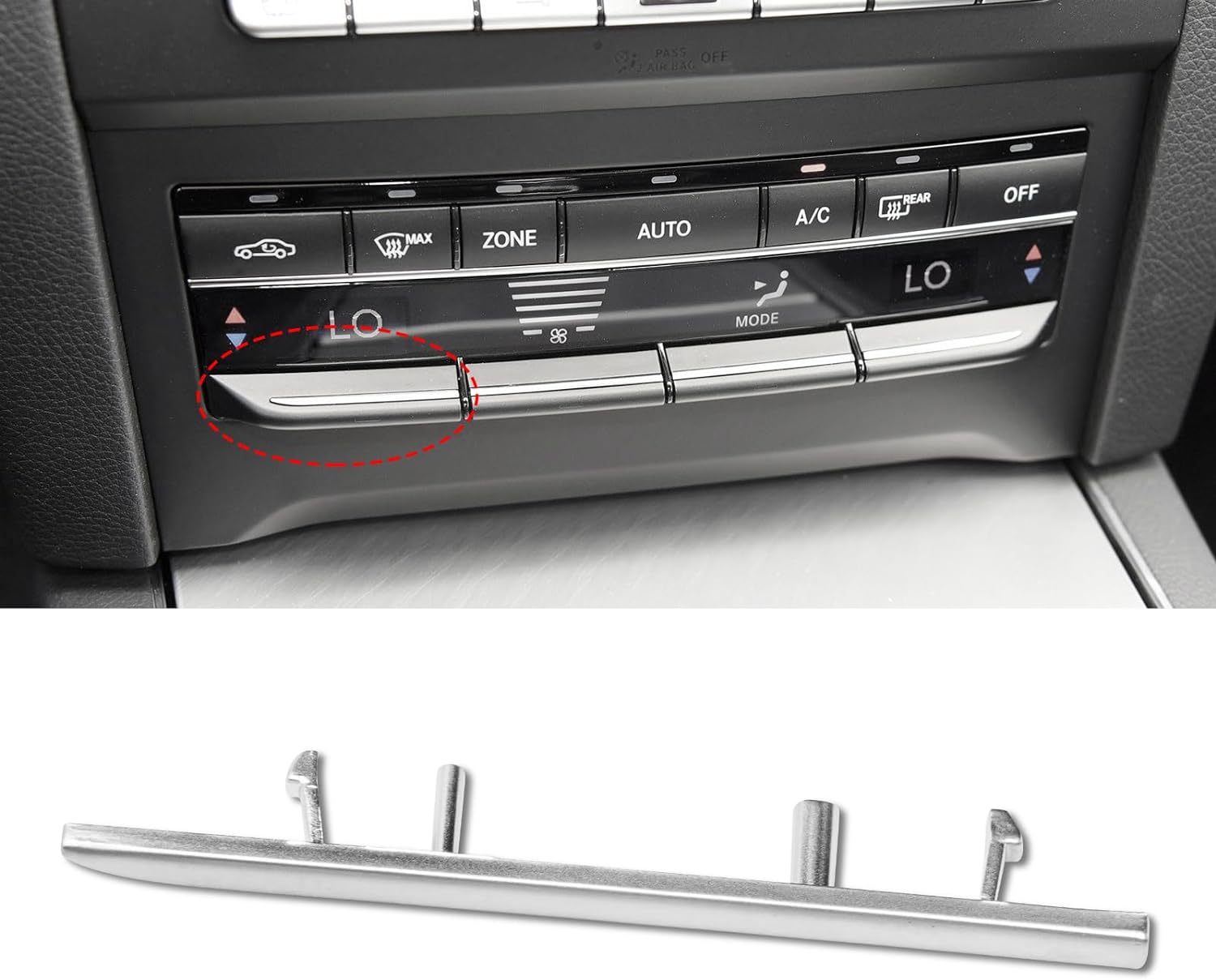 For Mercedes Benz AC Button Trim E Class W212 Sliver (Matte) | YDSSTORE