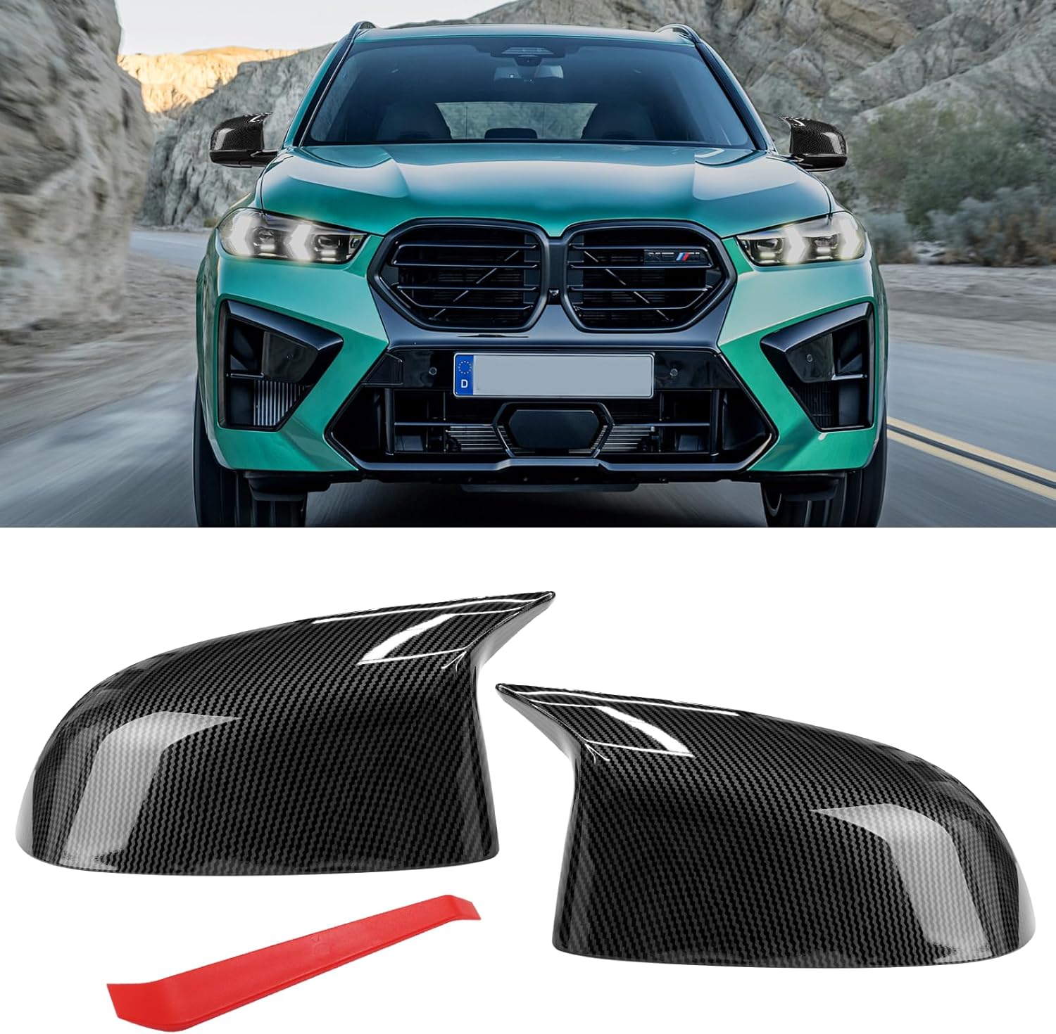 For BMW M Style Carbon Fiber Mirror Covers | X3 G01/X4 G02/X5 G05/X6 G06/X7 G07 | 2019-2024 | YDSSTORE-autoydsstore