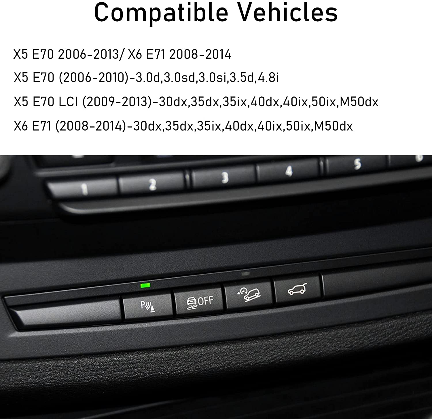 For BMW X5/X6 Parking Radar Sensor Button Covers Replacement | YDSSTORE