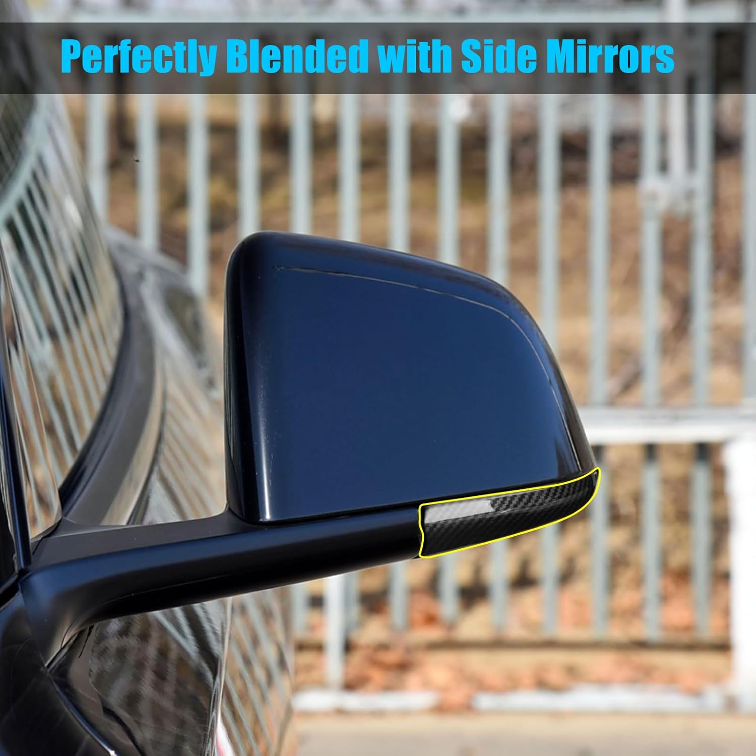 Tesla Model Y Side Mirror Trim Strips (2018-2024) - Anti-Collision Protector | YDSSTORE