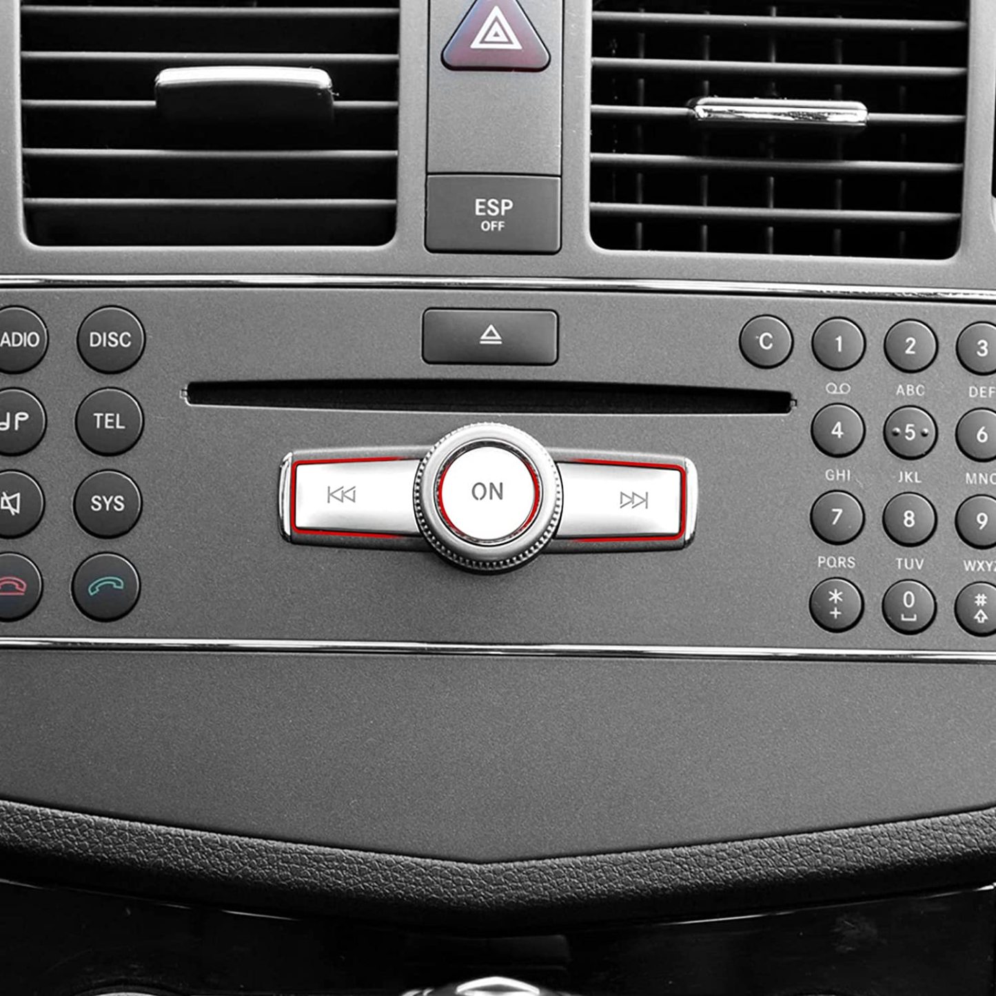 For Mercedes Benz C/GLK Class Radio Button Cover Stickers-Small Replacement | YDSSTORE