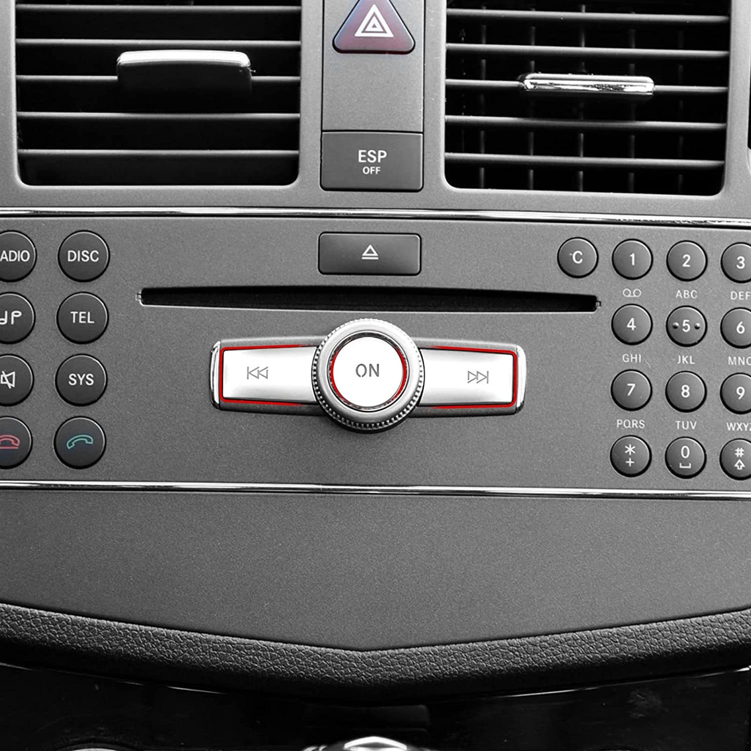 For Mercedes Benz C/GLK Class Radio Button Cover Stickers-Small Replacement | YDSSTORE