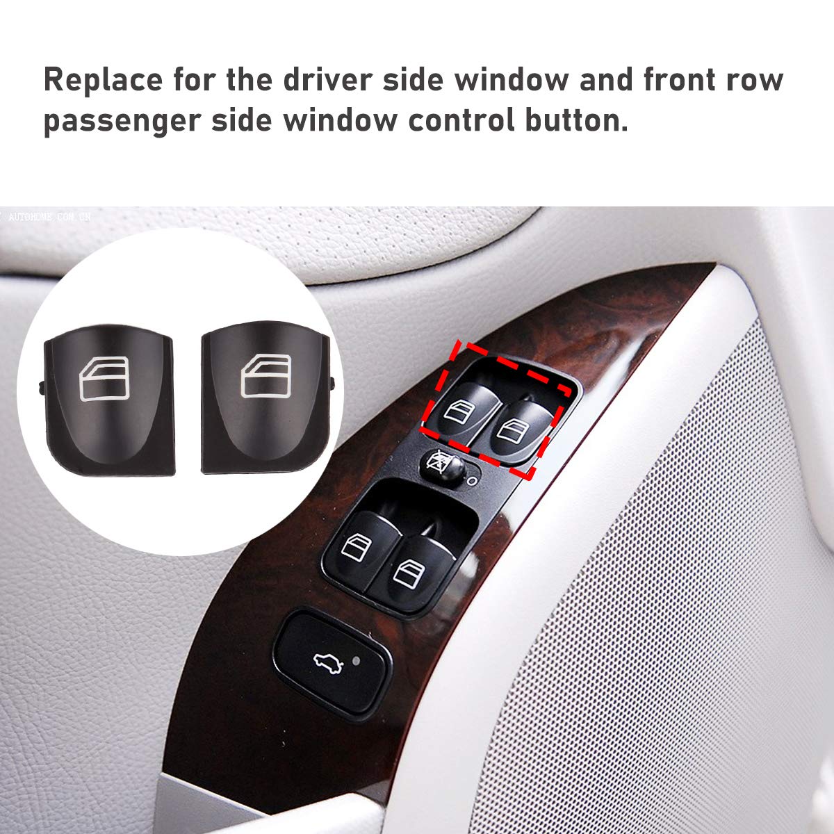 For Mercedes Benz Power Window Switch Button Covers - C-Class 2PCS | YDSSTORE
