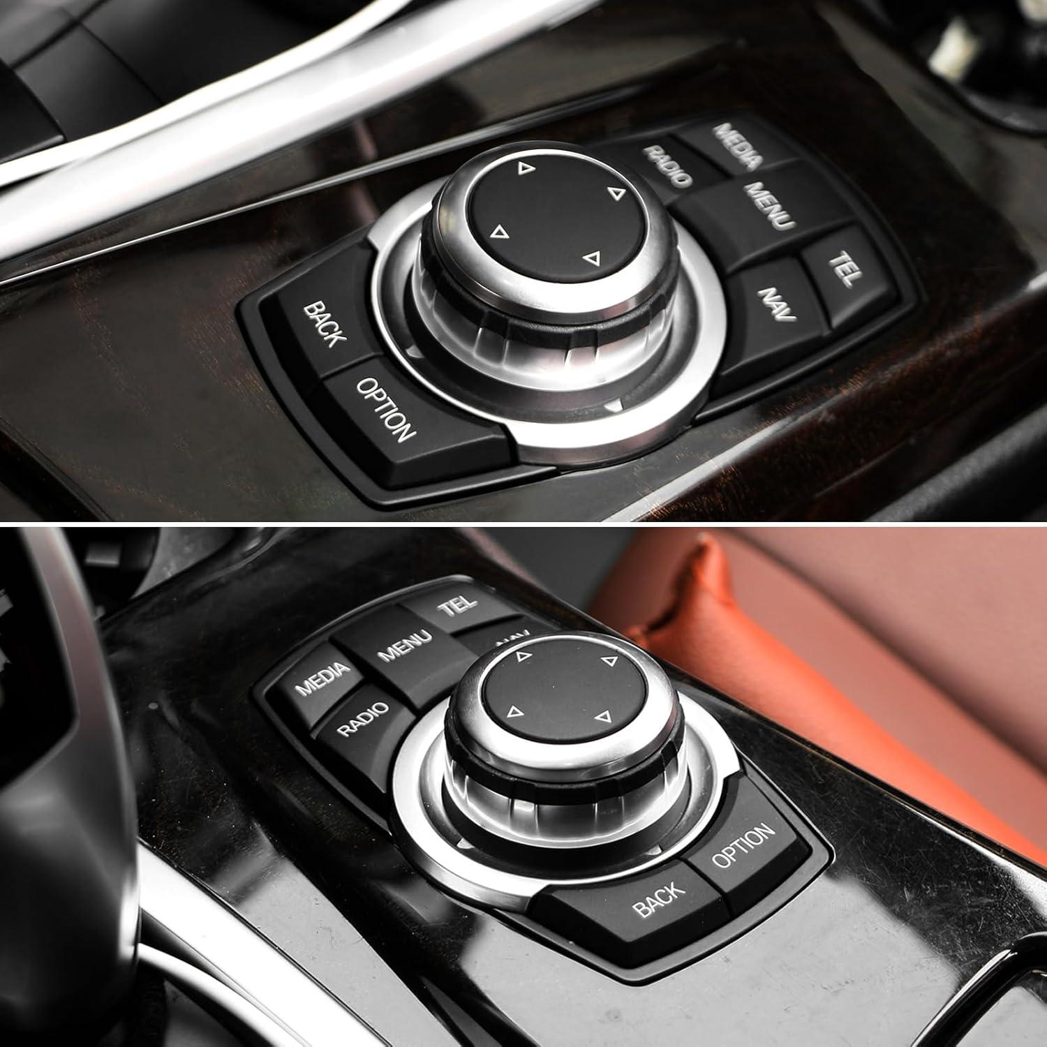 YDSSTORE  Compatible with BMW iDrive Knob Button Replacment Multimedia iDrive Control Knob Button for 1' F20 F21/3' F30 F31 F34 GT/5' F07 F10 F11/7' F01 F02 F04/X3 F25 Series-autoydsstore