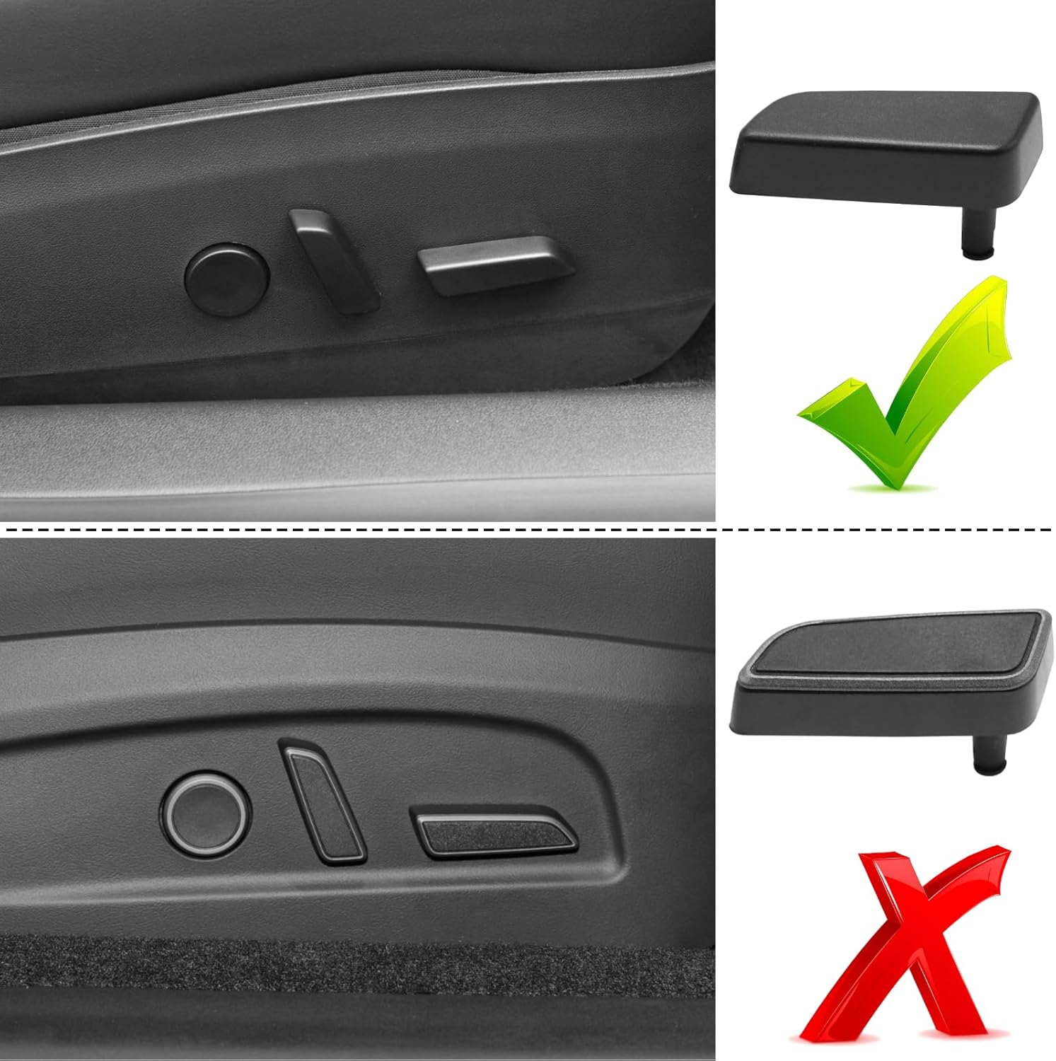 YDSSTORE Compatible with Tesla Model 3/Y Seat Adjuster Button 2017 2018 2019 2020. Passenger Side Seat Back Forward Button Cover for Tesla Model 3 Model Y. Seat Adjustement Switch Button 1098843-00-E-autoydsstore