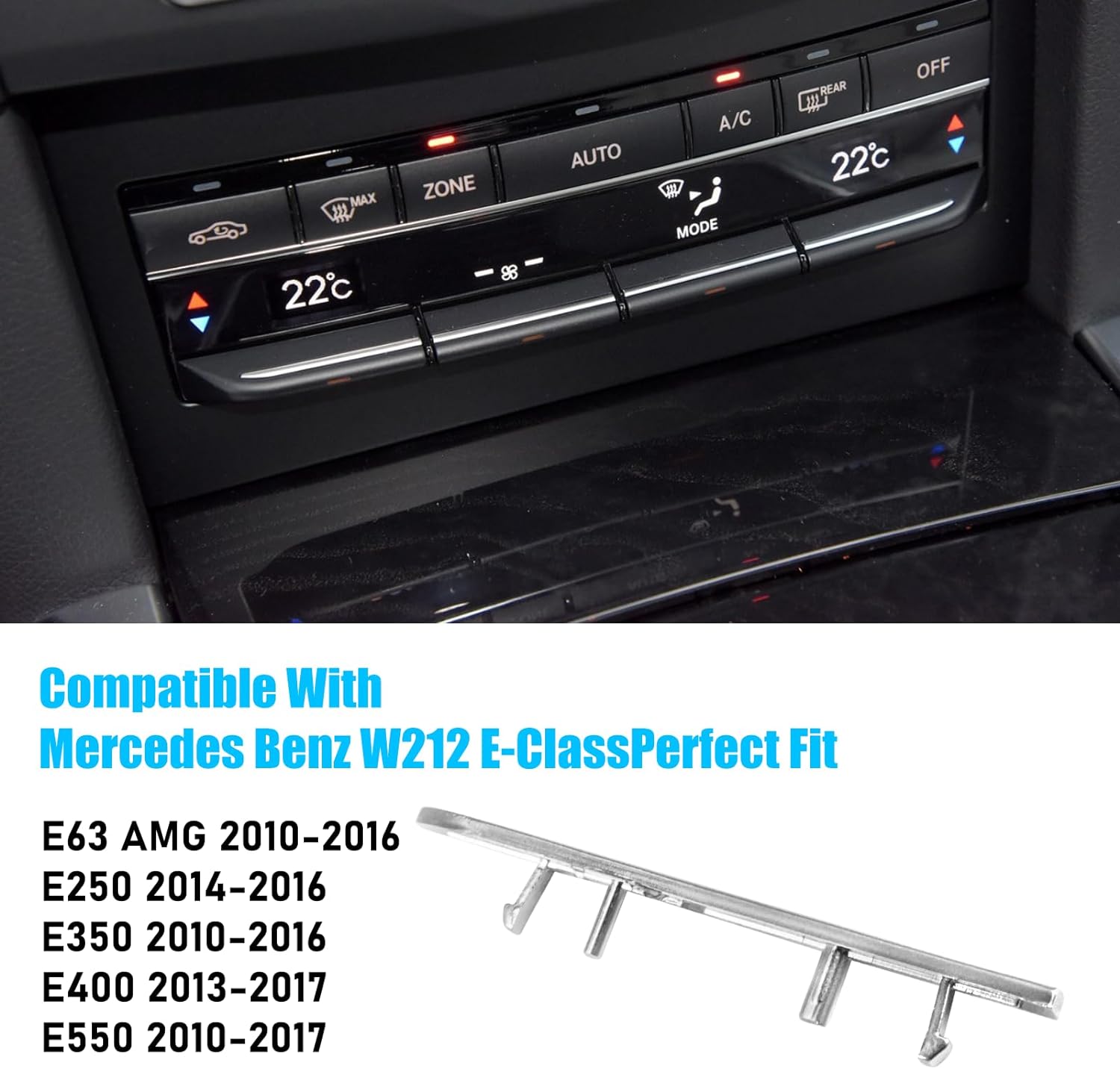 For Mercedes Benz AC Button Trim E Class W212 Sliver (Matte) | YDSSTORE