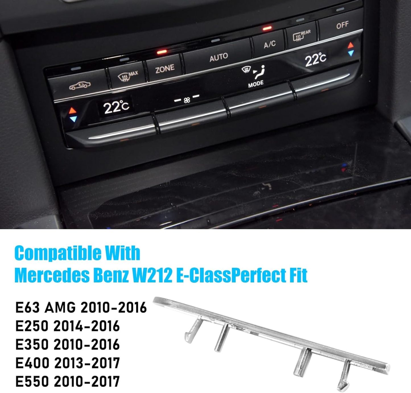 For Mercedes Benz AC Button Trim E Class W212 Sliver (Matte) | YDSSTORE