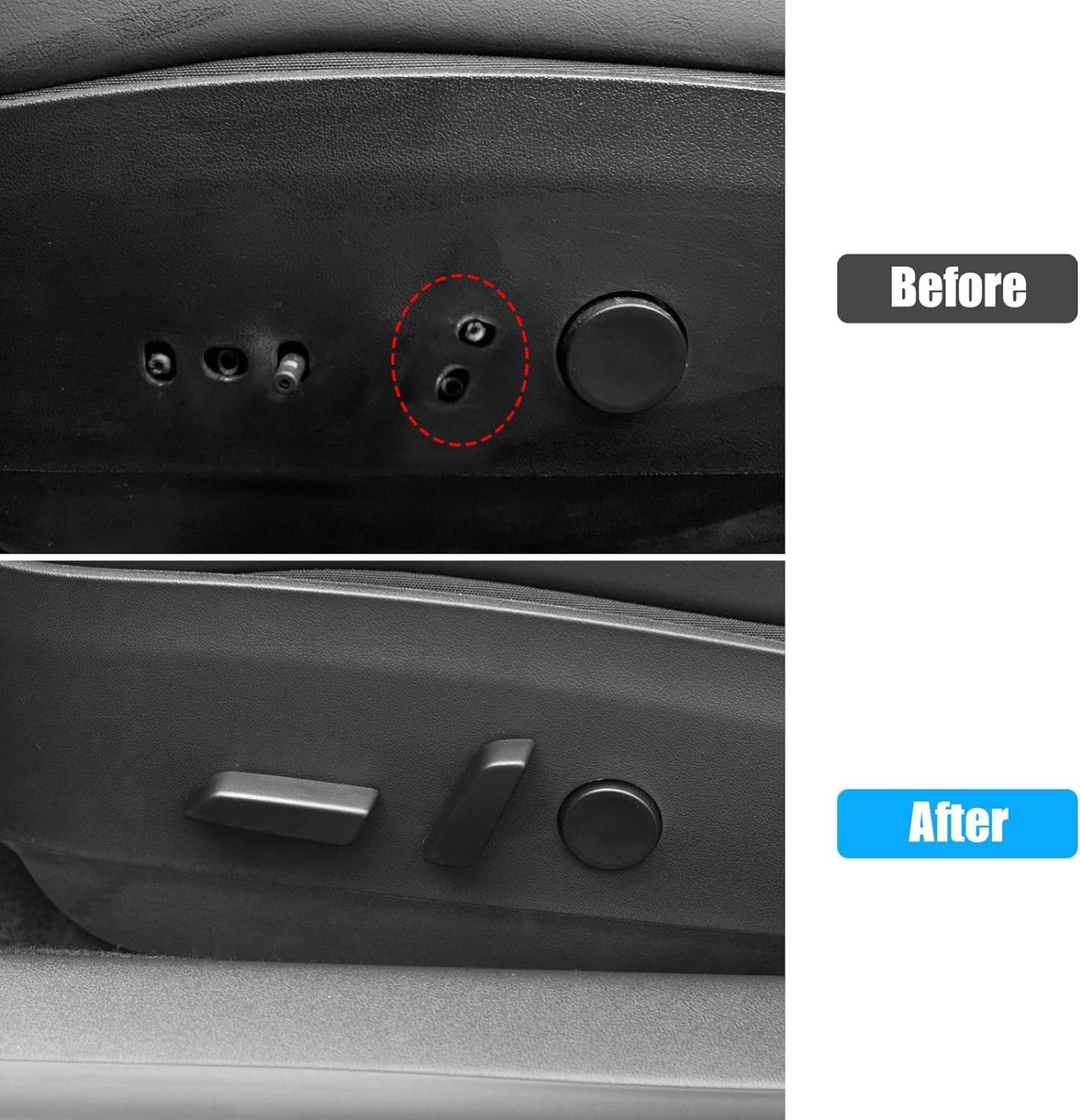 YDSSTORE Compatible with Tesla Model 3/Y Seat Adjustement Button 2017 2018 2019 2020. Front Driver Side Seat Back Forward Button Cover for Tesla Model 3 Model Y. Seat Adjuster Switch Button 1098841-00-E-autoydsstore