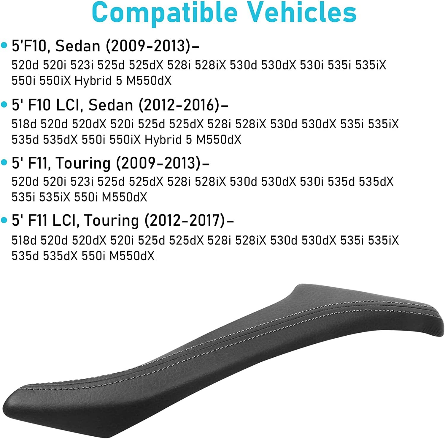 Upgraded For BMW 5 Series Car Door Handle Outer Cover-F10/F11 | Black | YDSSTORE