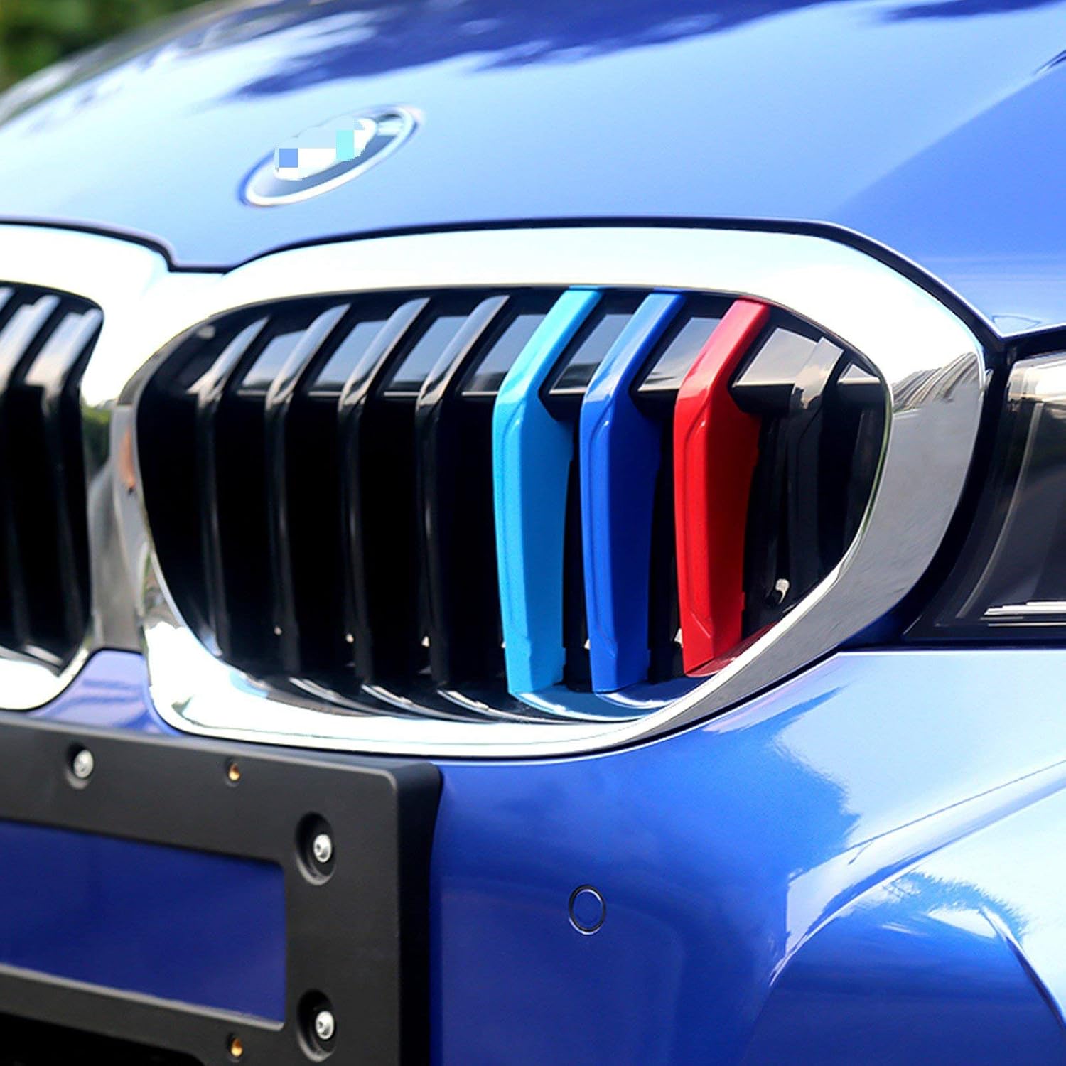 YDSSTORE M-Colored Tri Grille Insert Trim Strips for BMW G20 3 Series (2019-2022) | Compatible with 8-Beam Front Kidney Grilles for 330i 340i-autoydsstore