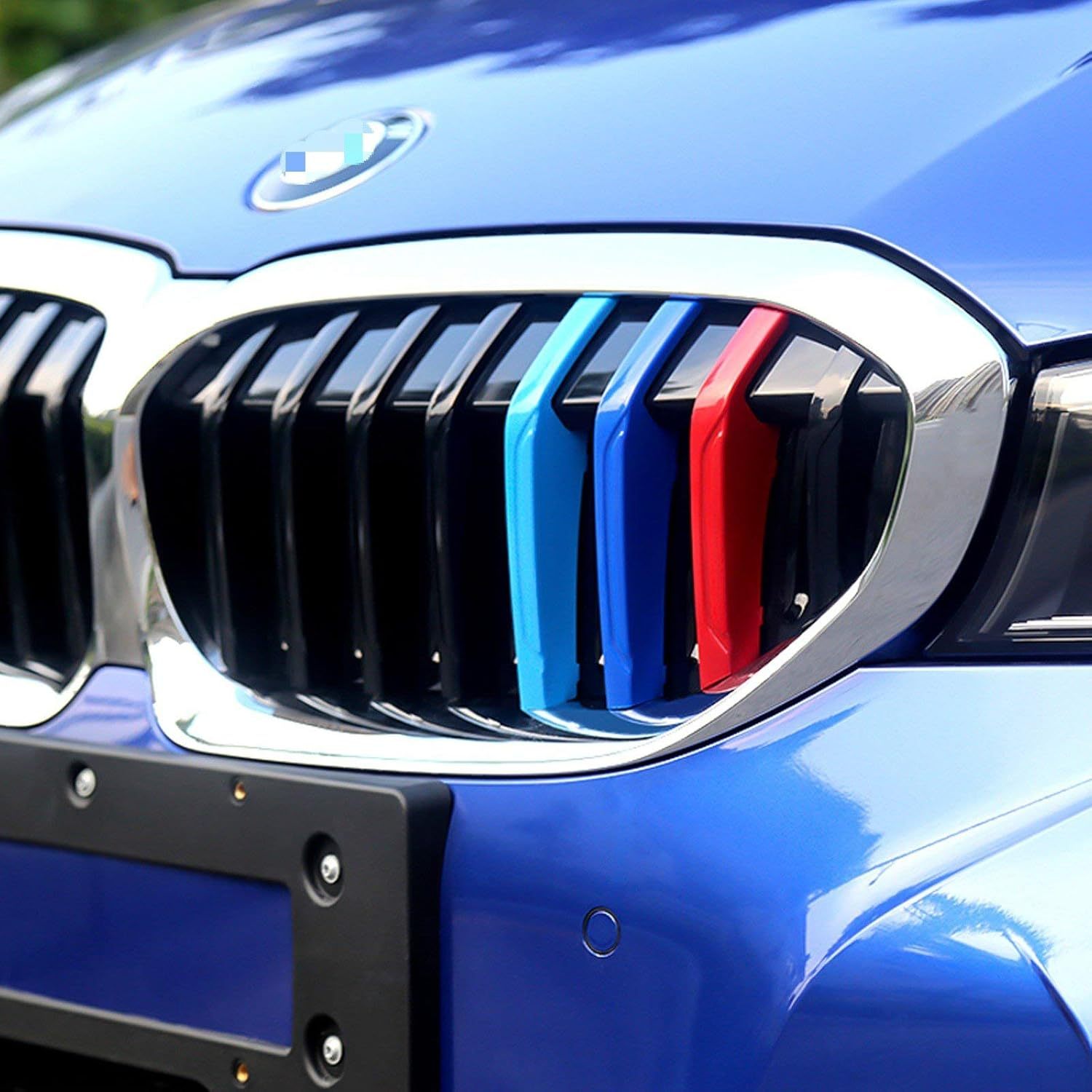 YDSSTORE M-Colored Tri Grille Insert Trim Strips for BMW G20 3 Series (2019-2022) | Compatible with 8-Beam Front Kidney Grilles for 330i 340i-autoydsstore
