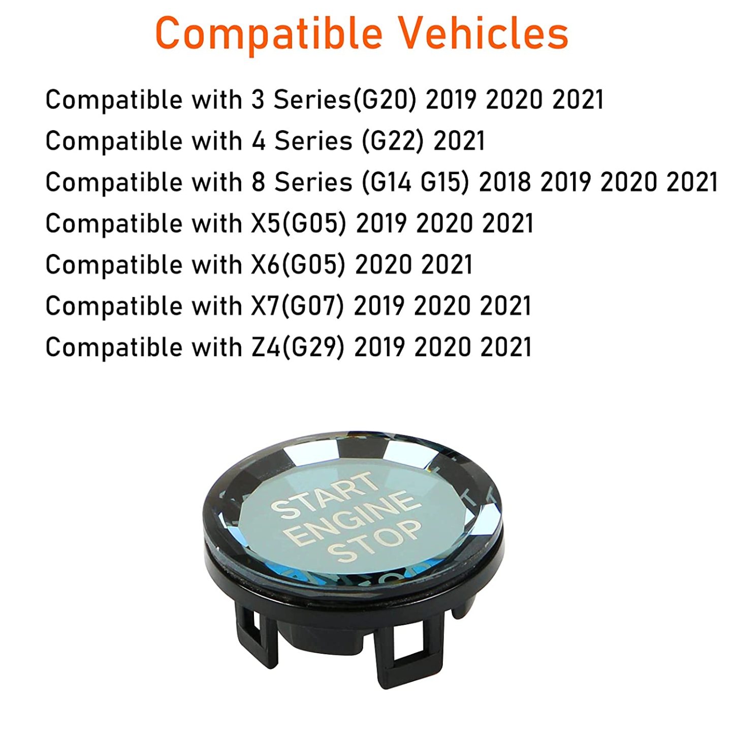For BMW G-Chassis Crystal Start Stop Button Covers | YDSSTORE