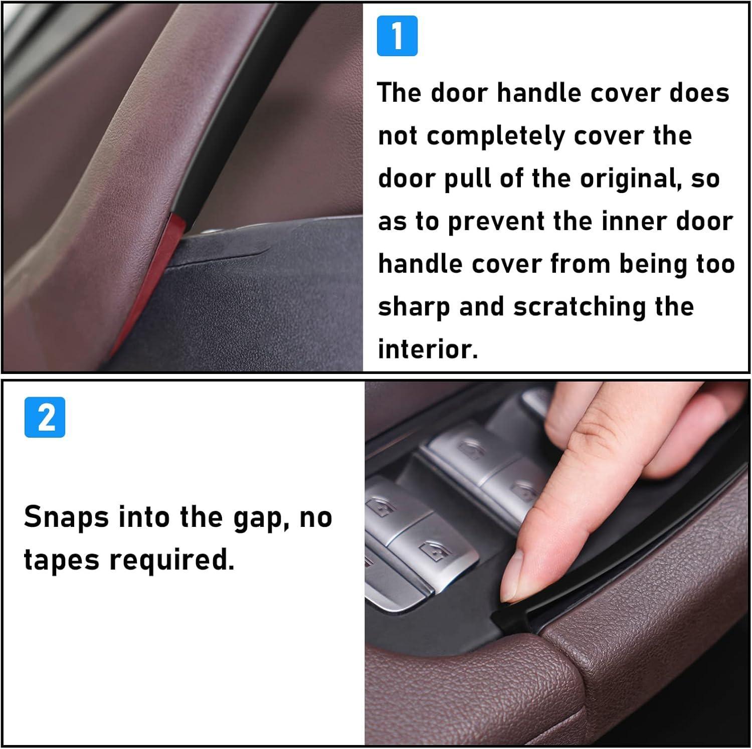 Compatible with BMW X3 G01/X4 G02 Door Handle Covers.2PCS Carbon Fiber Pattern Door Pull Handle Covers for X3 G01 2018-2022.X4 G02 2018-2022. Left/Right Door Handle Interior Door Pull Handle-autoydsstore